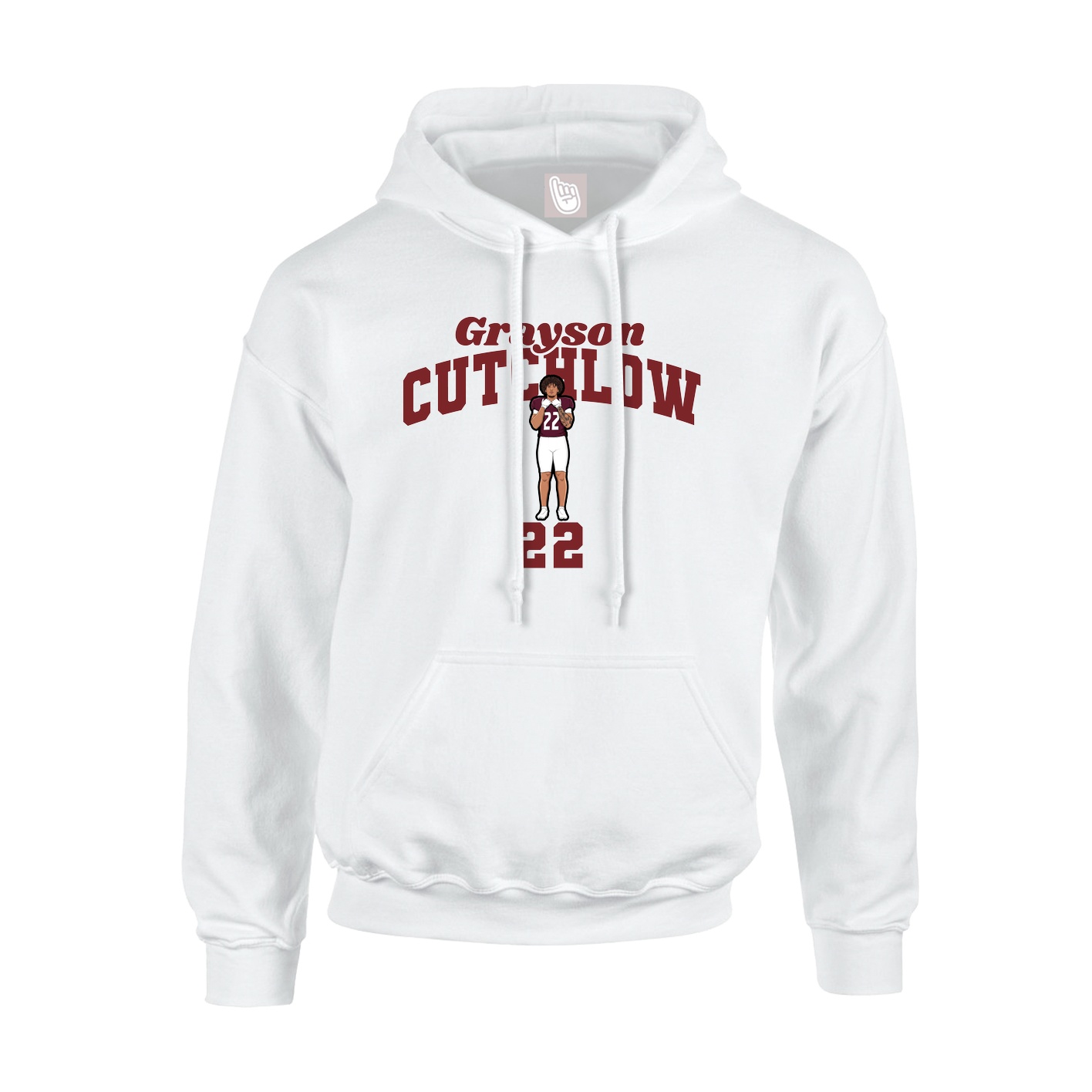 Hoodie — Signature Arch in White