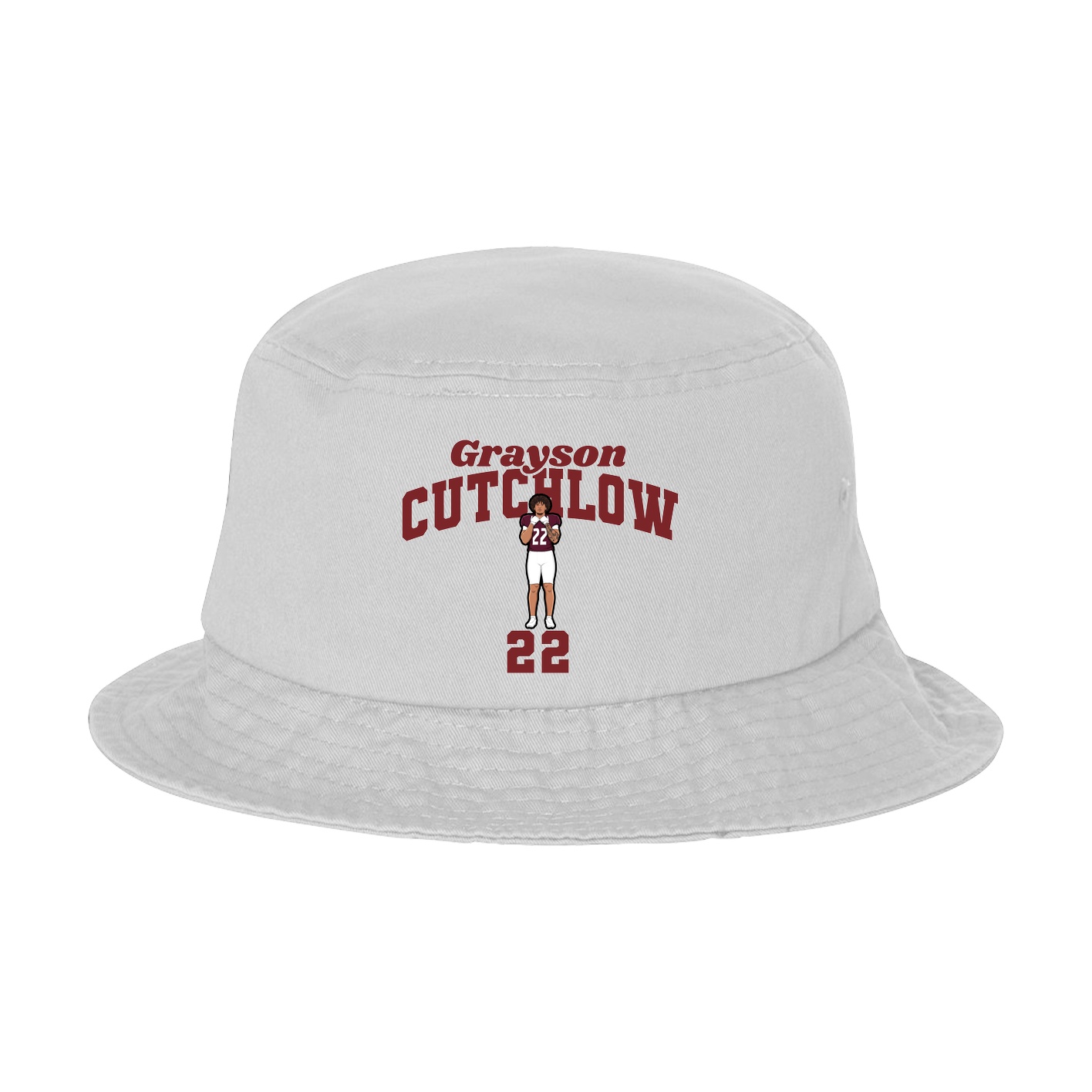 Bucket Cap — Signature Arch in White