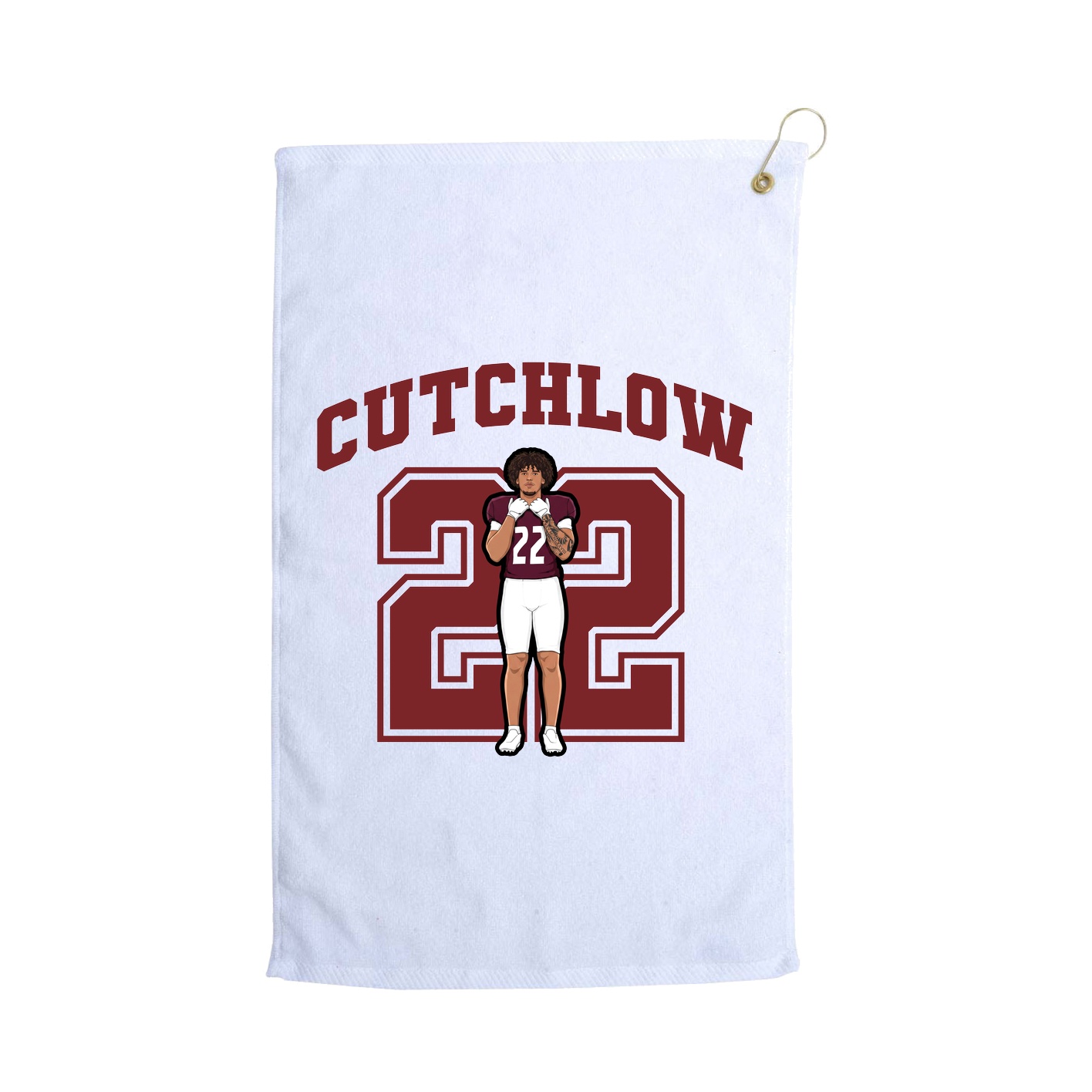 Golf Towel — Number in White