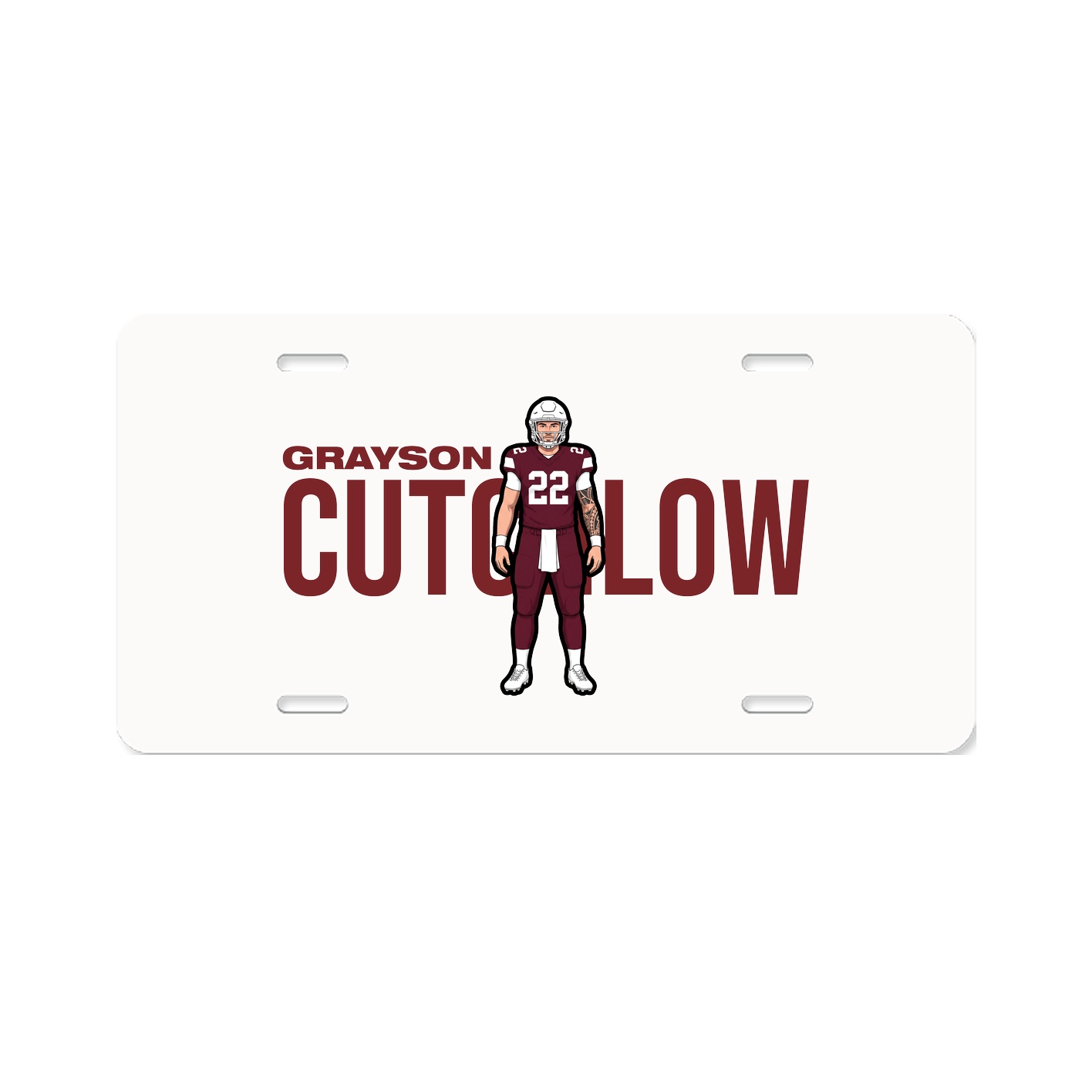 License Plate — Player Name in Classic