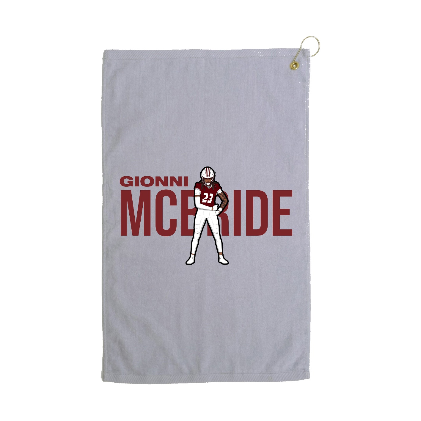 Golf Towel — Player Name in Grey
