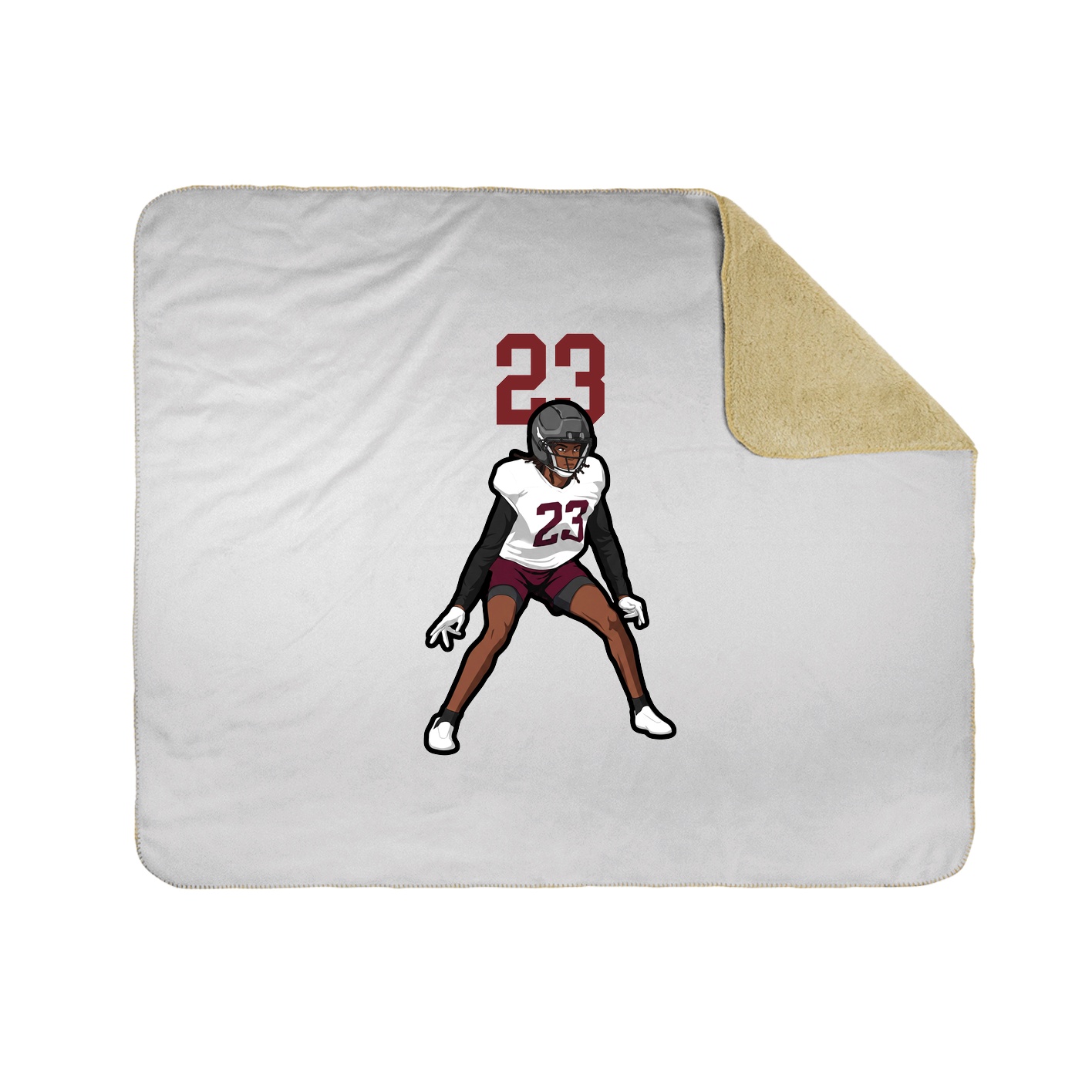 Throw Blanket — Number Top in White