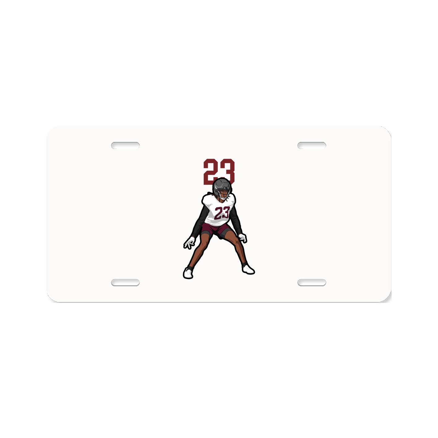 License Plate — Number Top in Classic