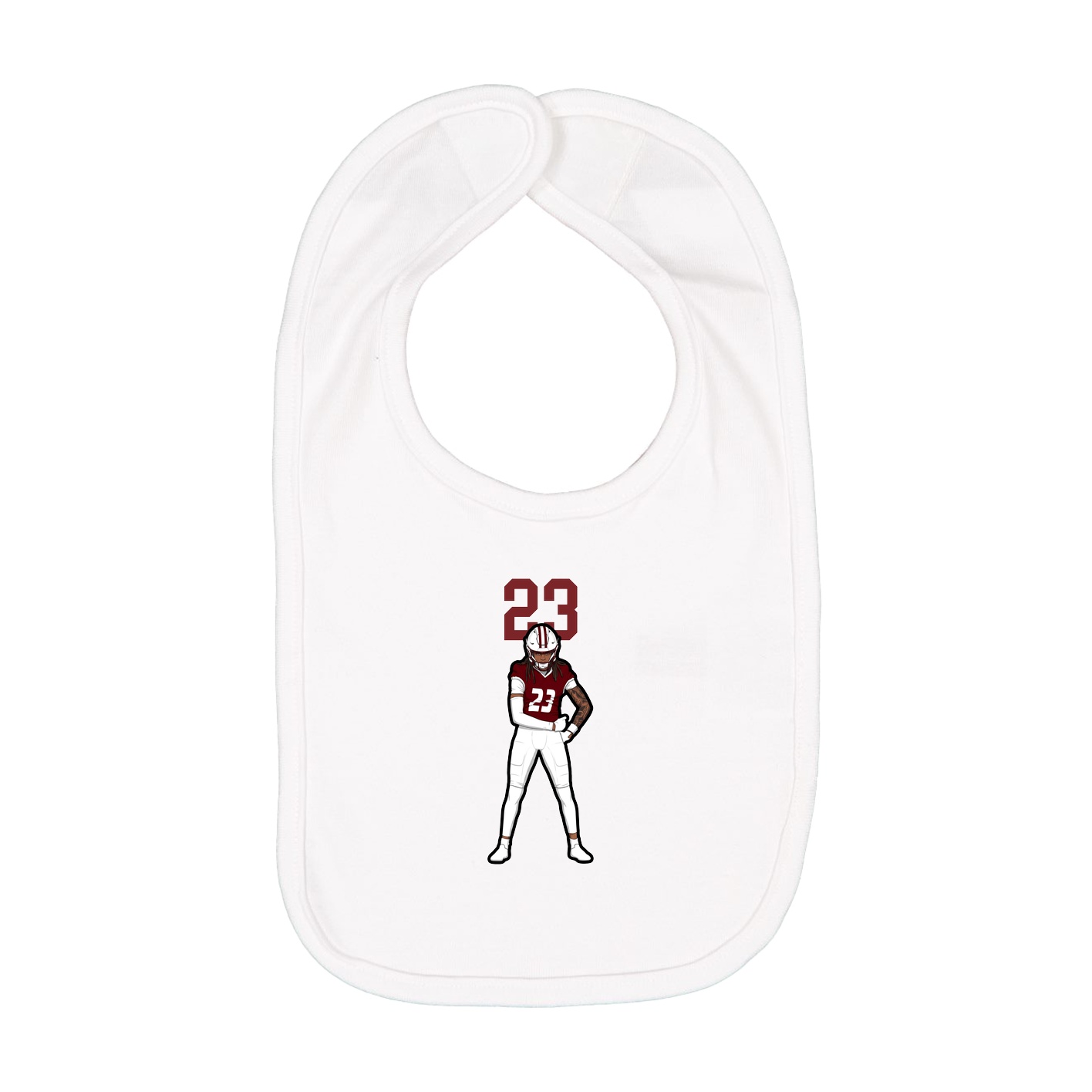Infant Bib — Number Top in White