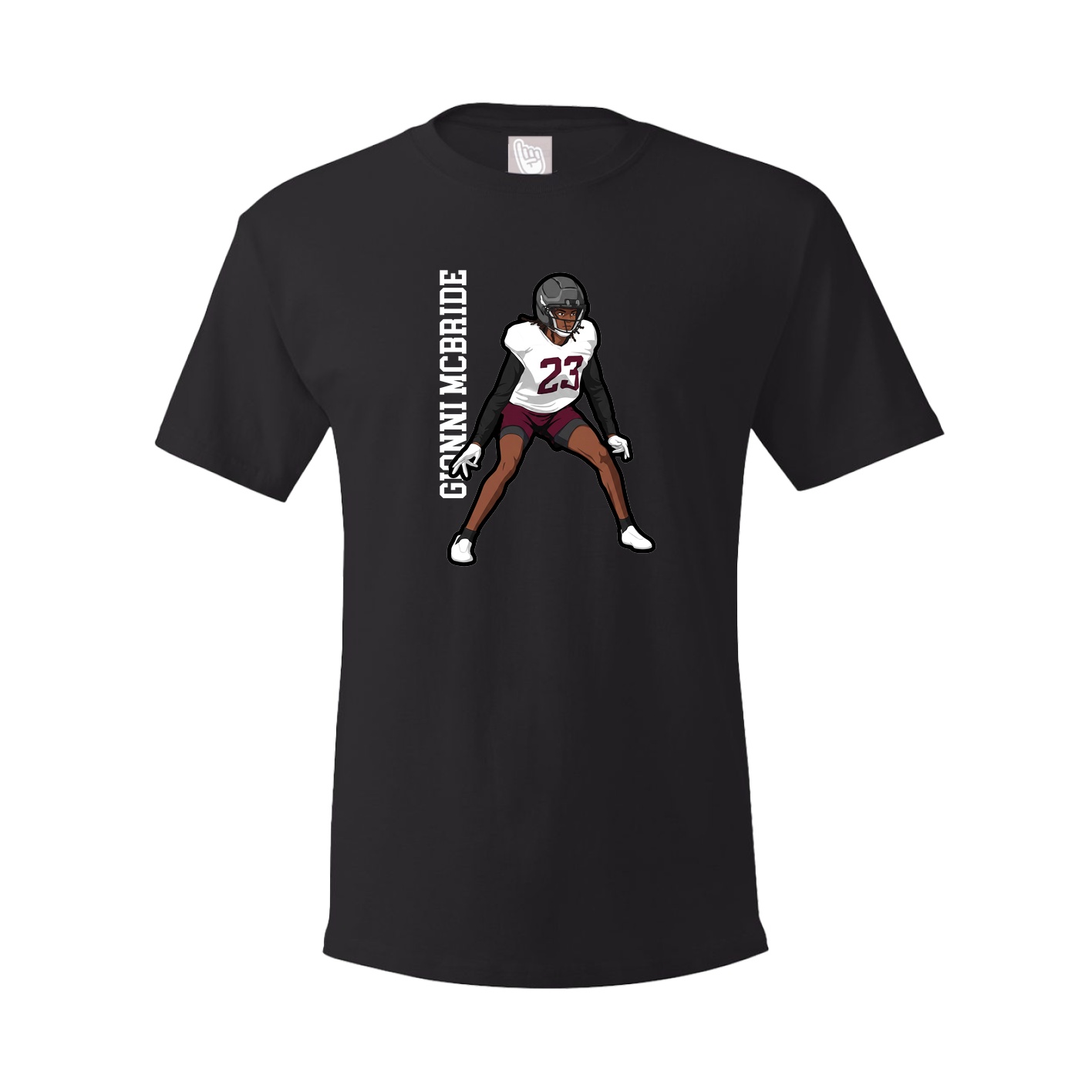 Youth Tee — Name Vertical in Black