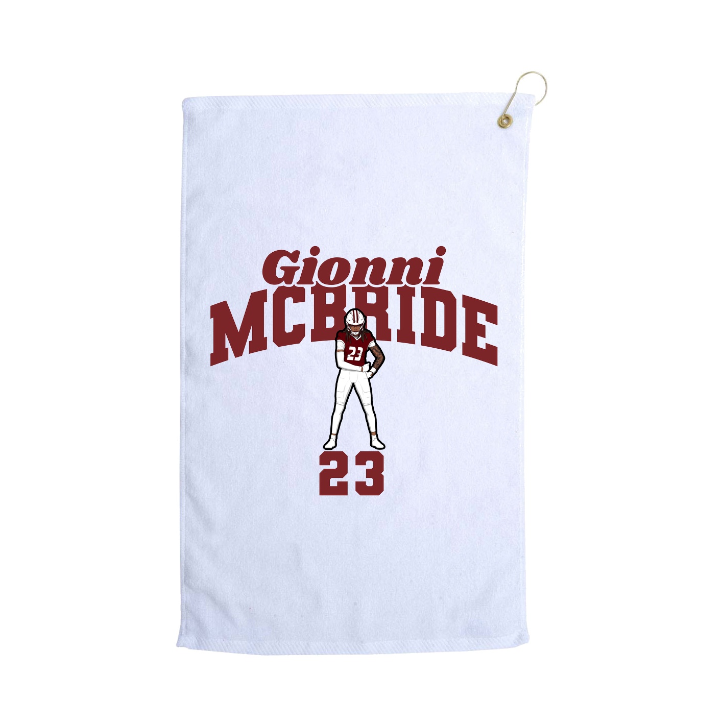 Golf Towel — Signature Arch in White