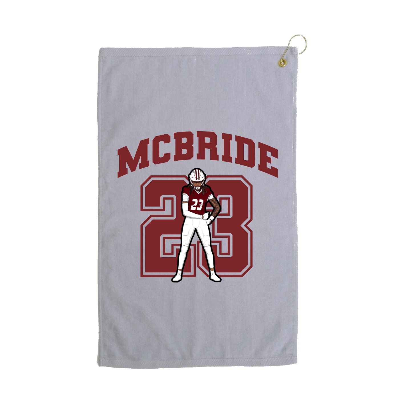 Golf Towel — Number in Grey