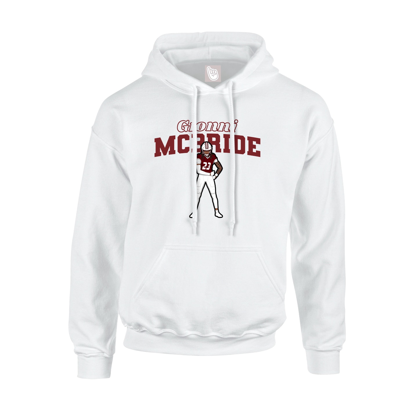 Hoodie — Name Arch in White