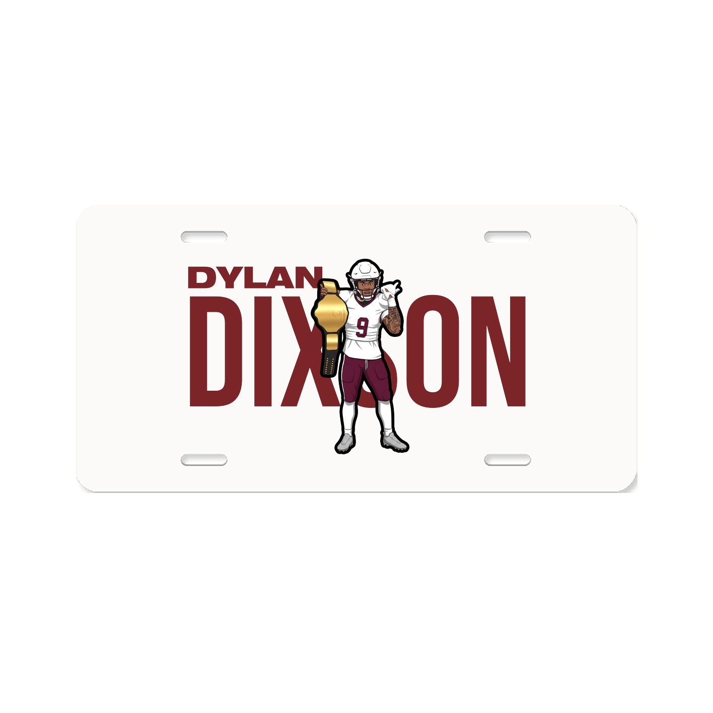 License Plate — Player Name in Classic