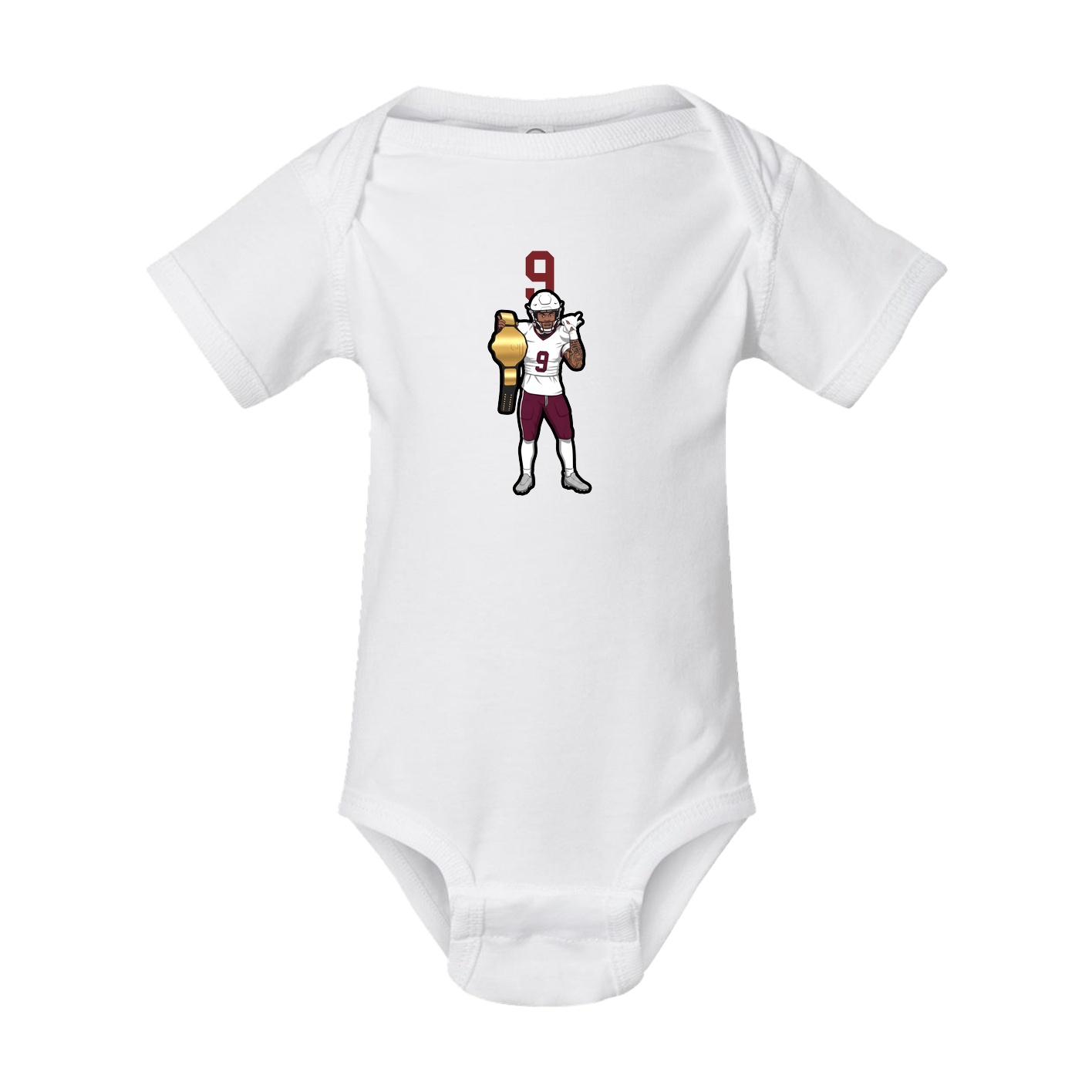 Baby Onesie — Number Top in White