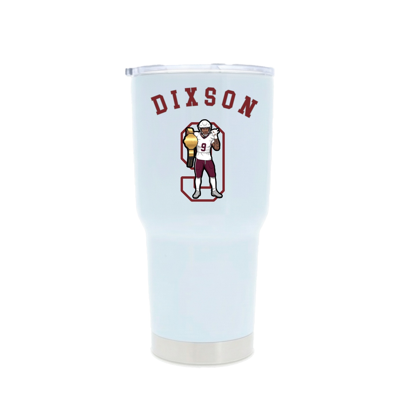 30oz Stainless Steel Tumbler — Shirsey Arch in White