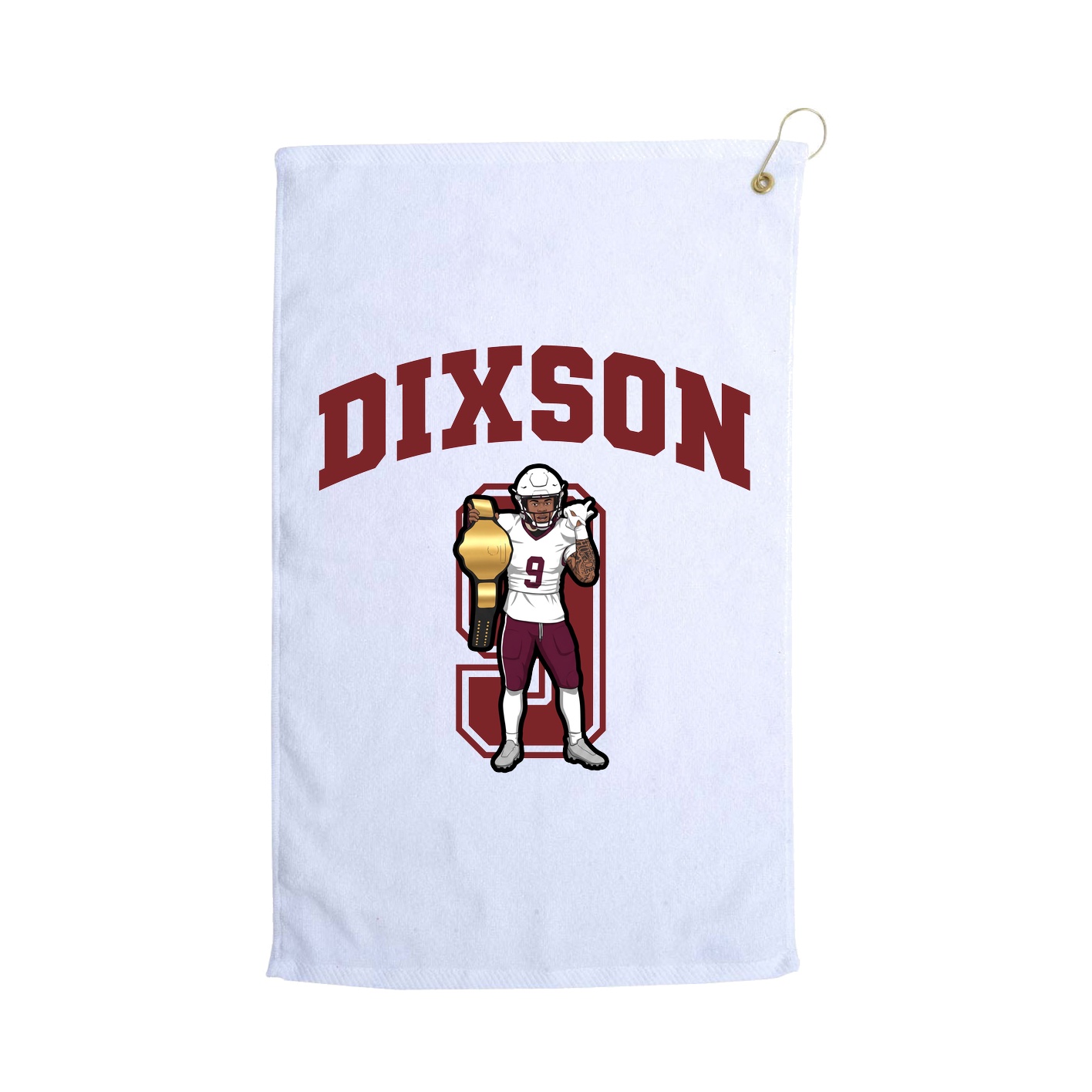 Golf Towel — Number in White