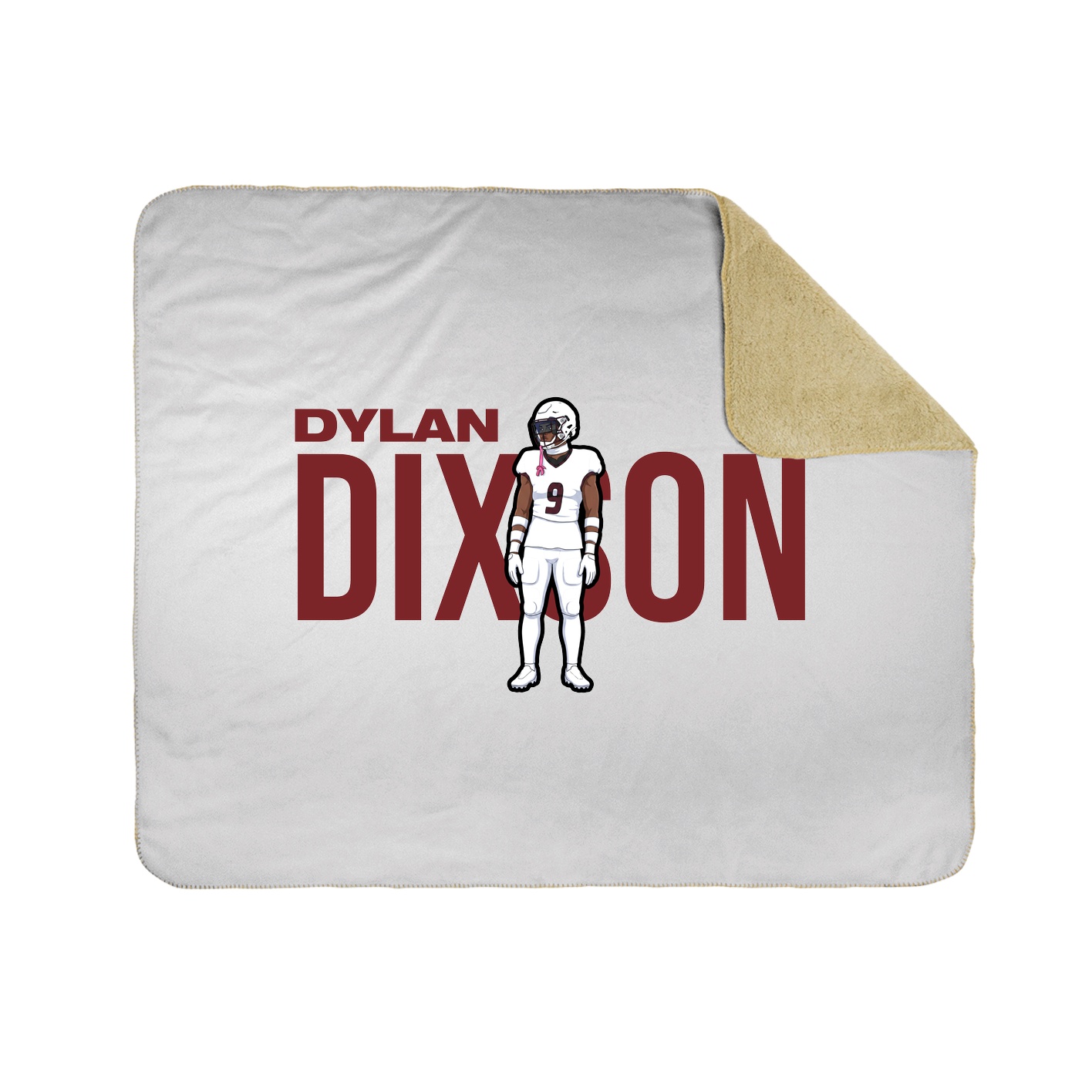 Throw Blanket — Player Name in White