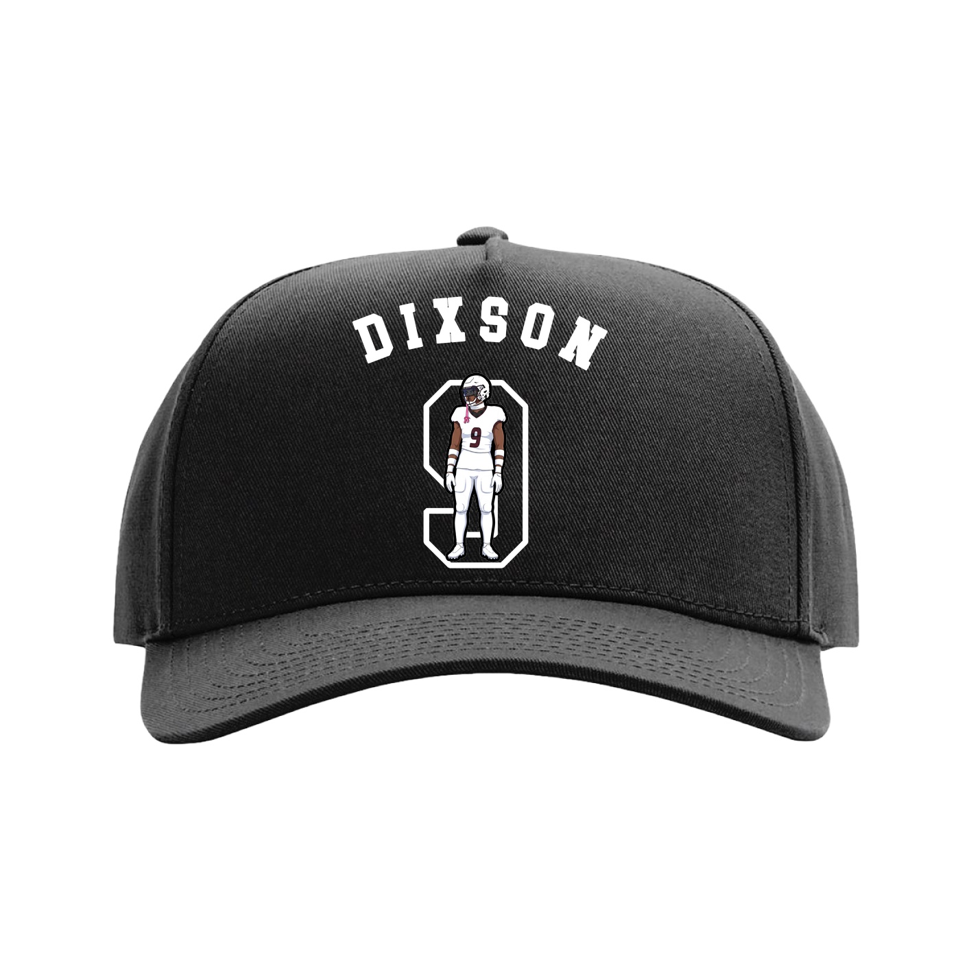 Full Fabric Five-Panel Champ Cap — Shirsey Arch in Black