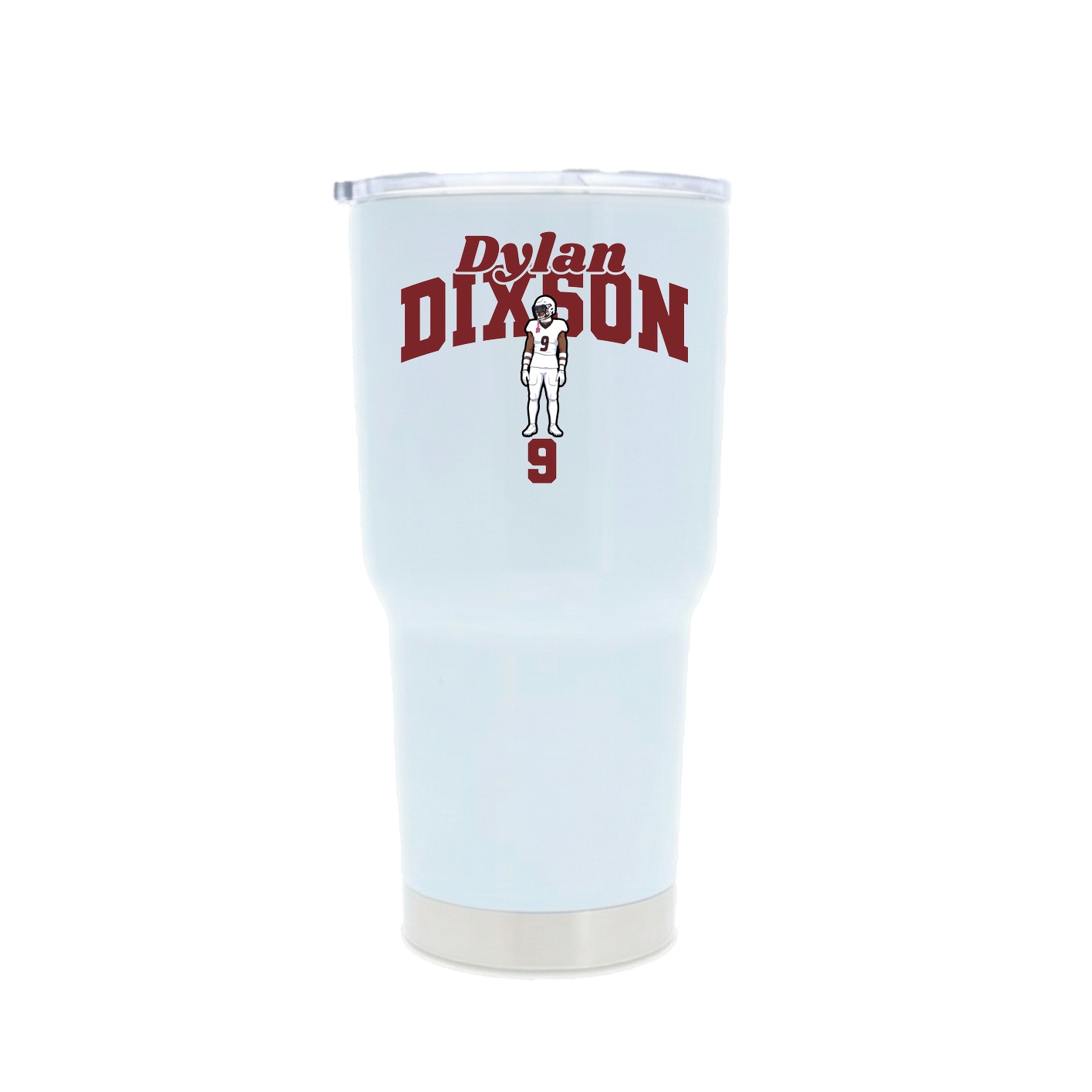 30oz Stainless Steel Tumbler — Signature Arch in White