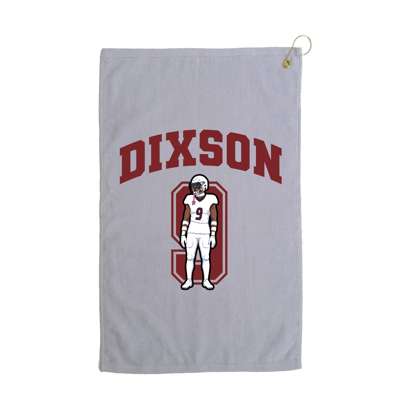 Golf Towel — Number in Grey