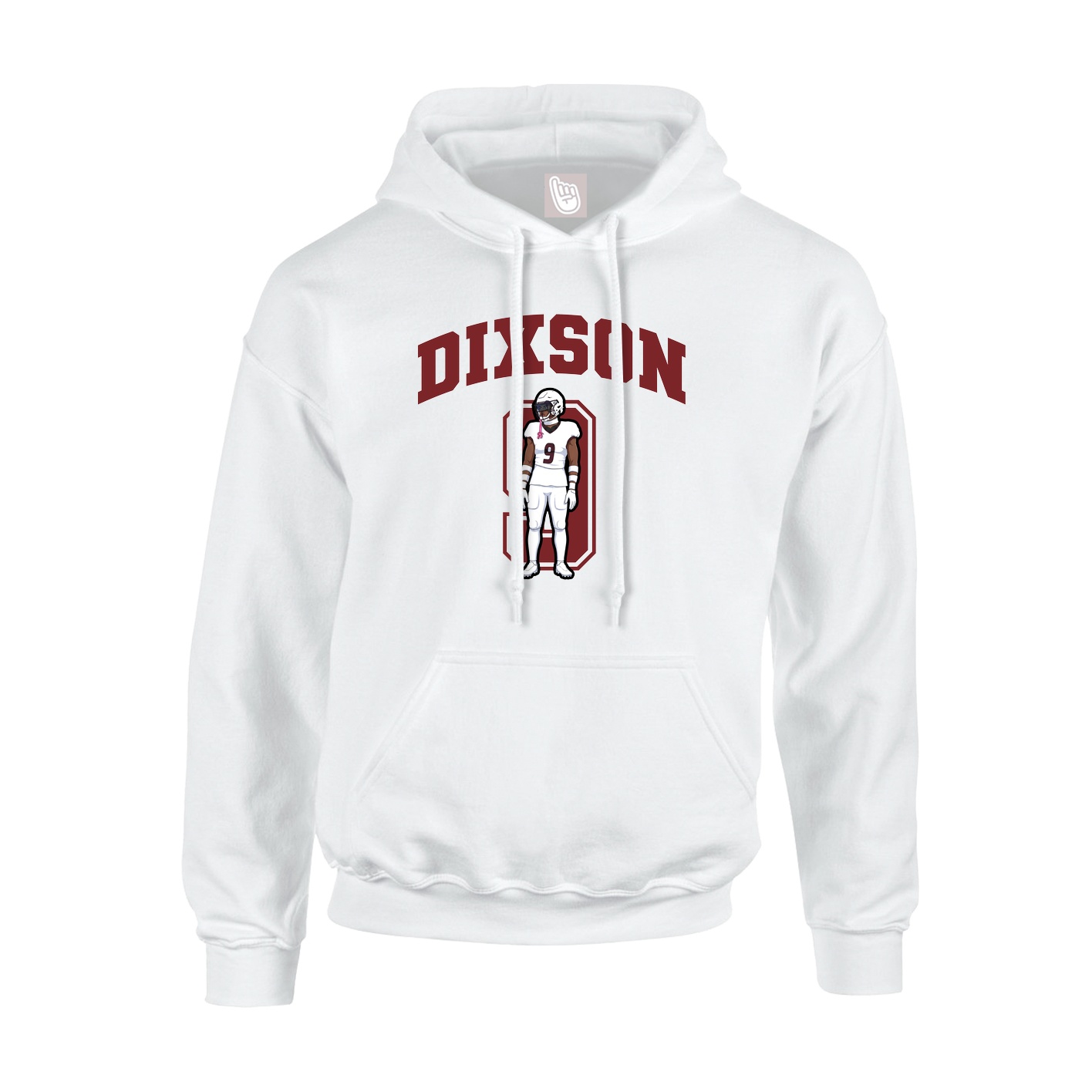 Hoodie — Number in White