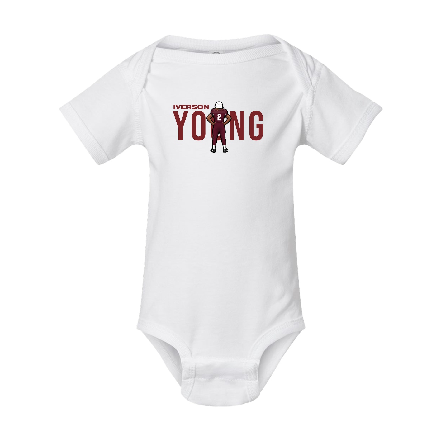 Baby Onesie — Player Name in White