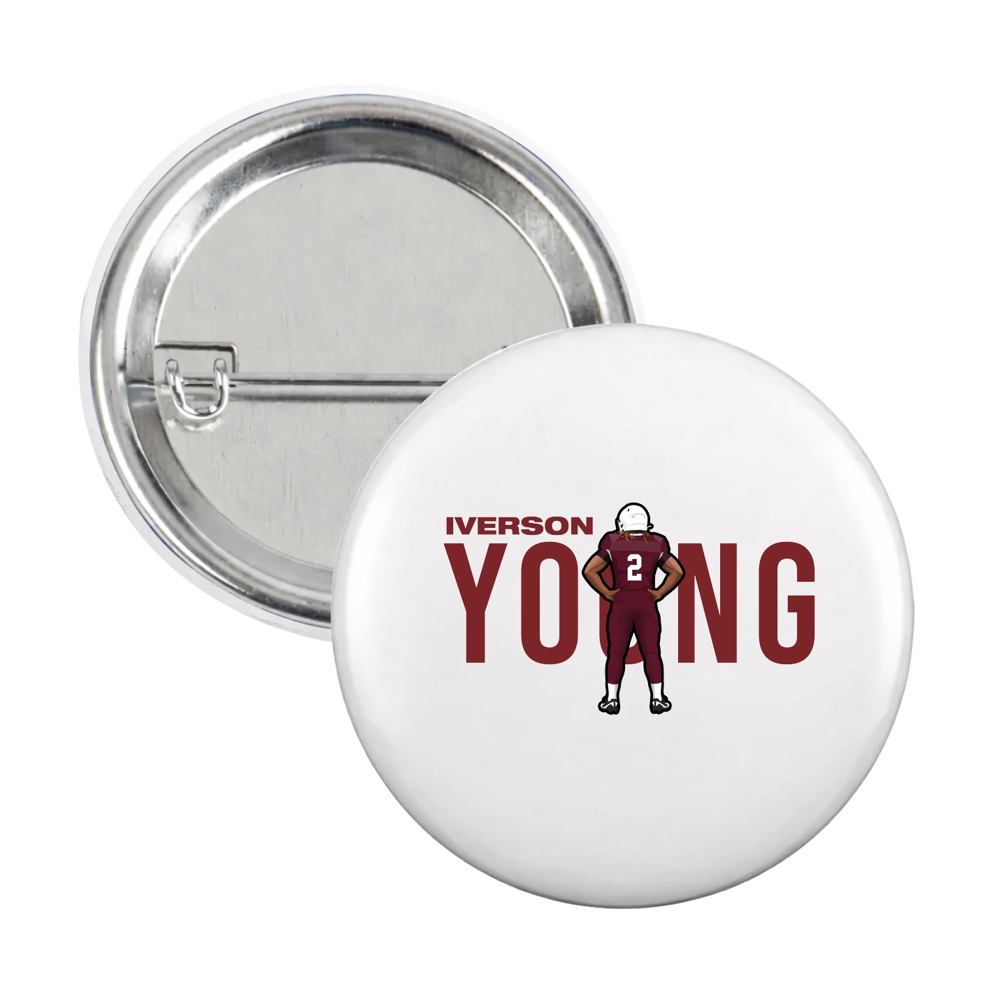 Game Day Button — Player Name in White
