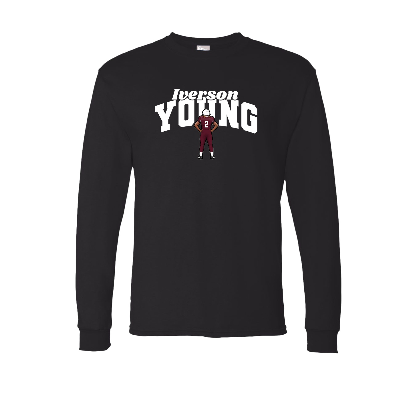 Long Sleeve Tee — Signature Arch in Black
