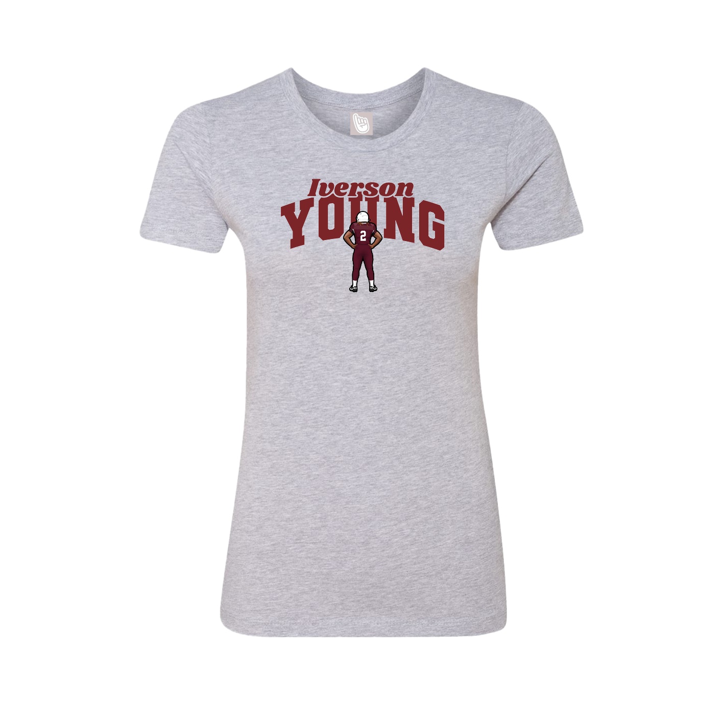 Fitted Women's Tee — Signature Arch in Grey
