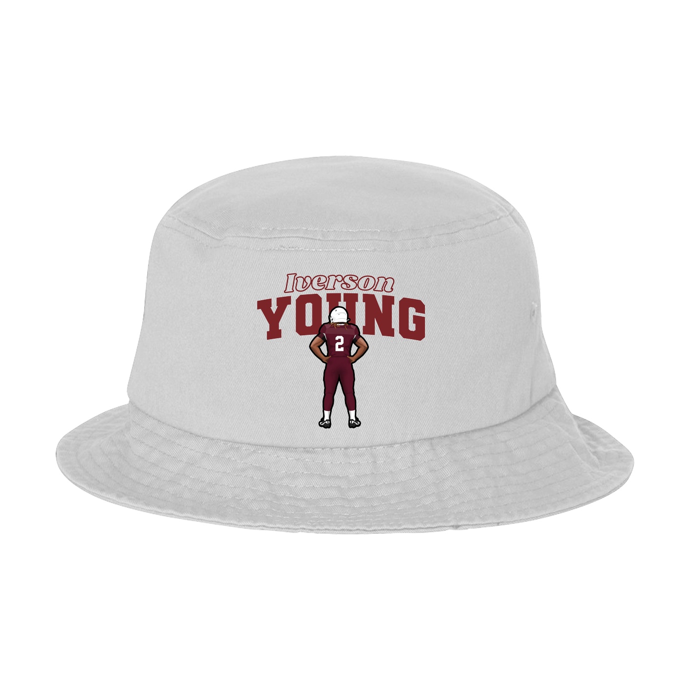 Bucket Cap — Name Arch in White