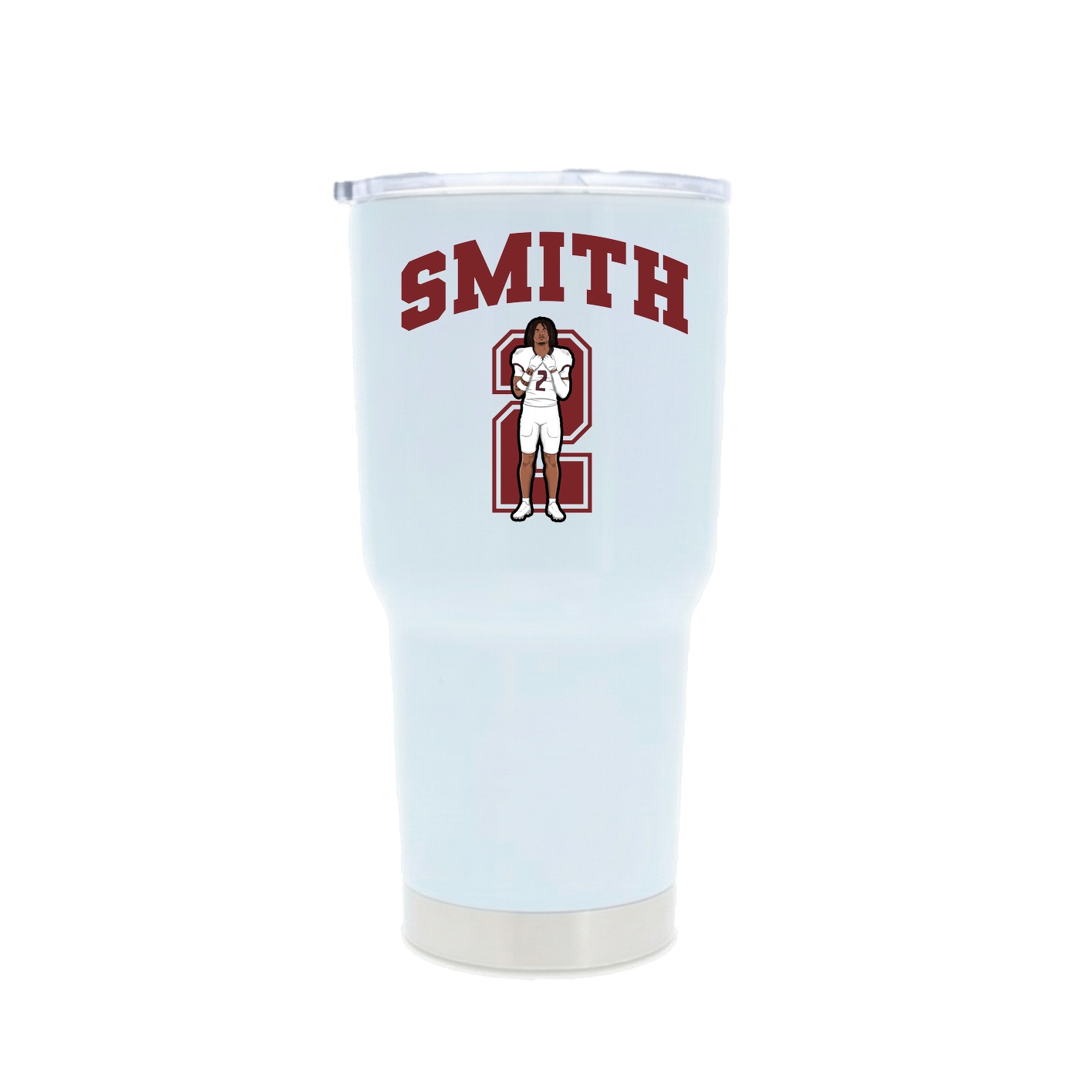 30oz Stainless Steel Tumbler — Number in White