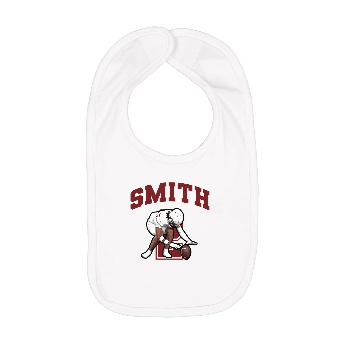 Infant Bib — Number in White