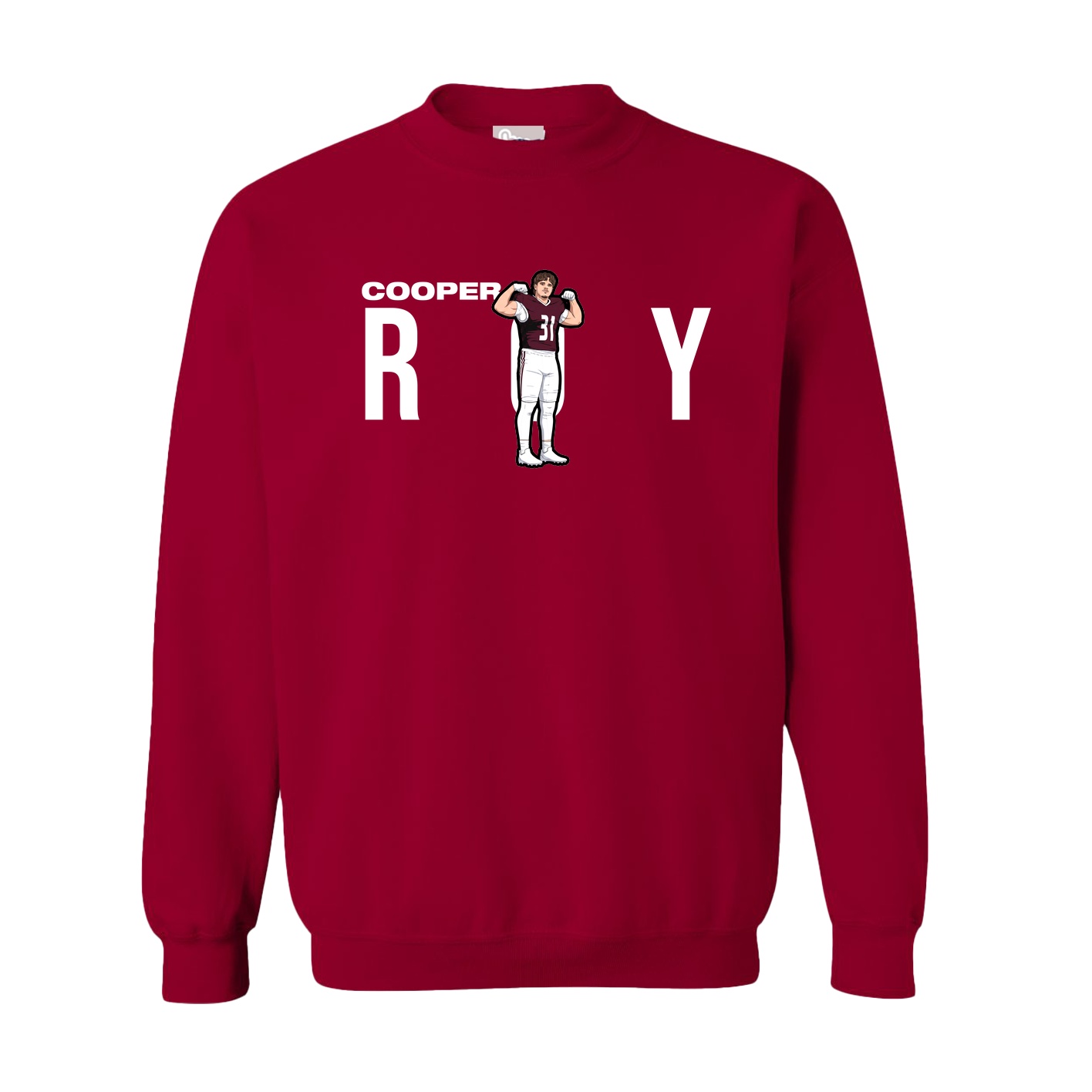 Fleece Crew — Player Name in Cardinal
