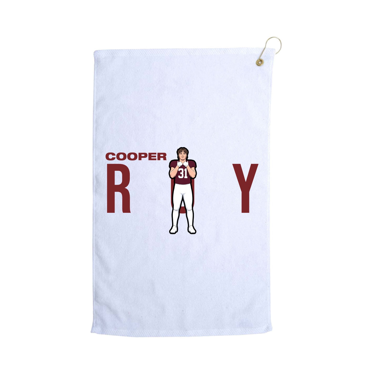 Golf Towel — Player Name in White