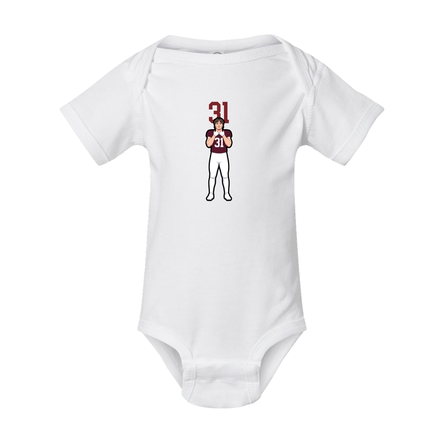 Baby Onesie — Number Top in White