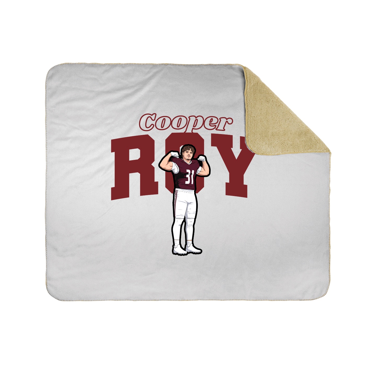 Throw Blanket — Name Arch in White