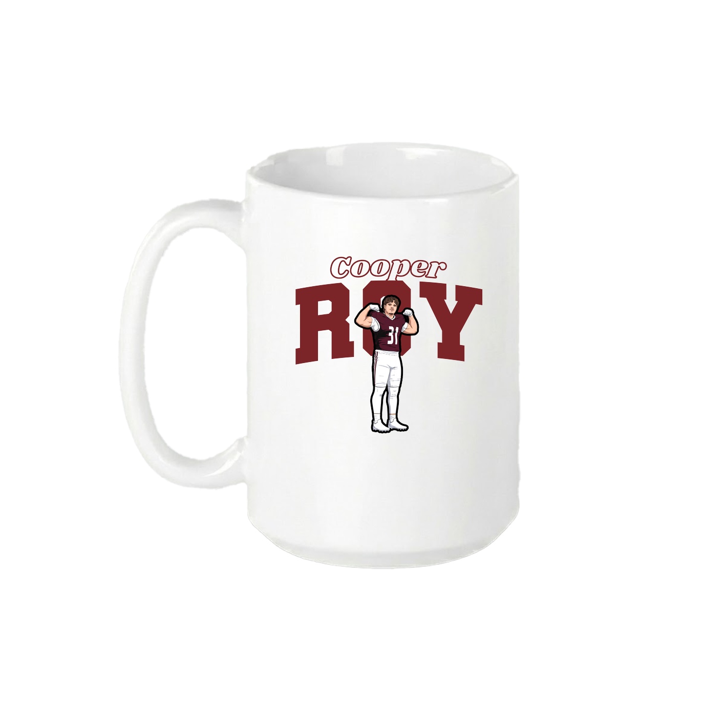 15oz Coffee Mug — Name Arch in White