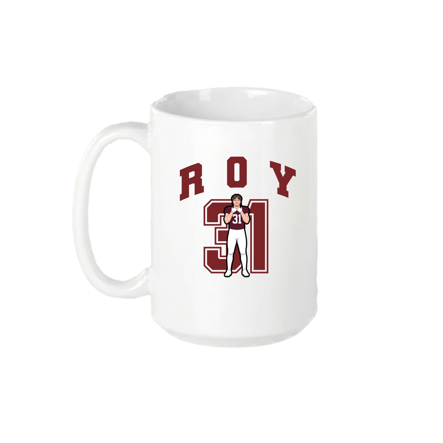 15oz Coffee Mug — Number in White