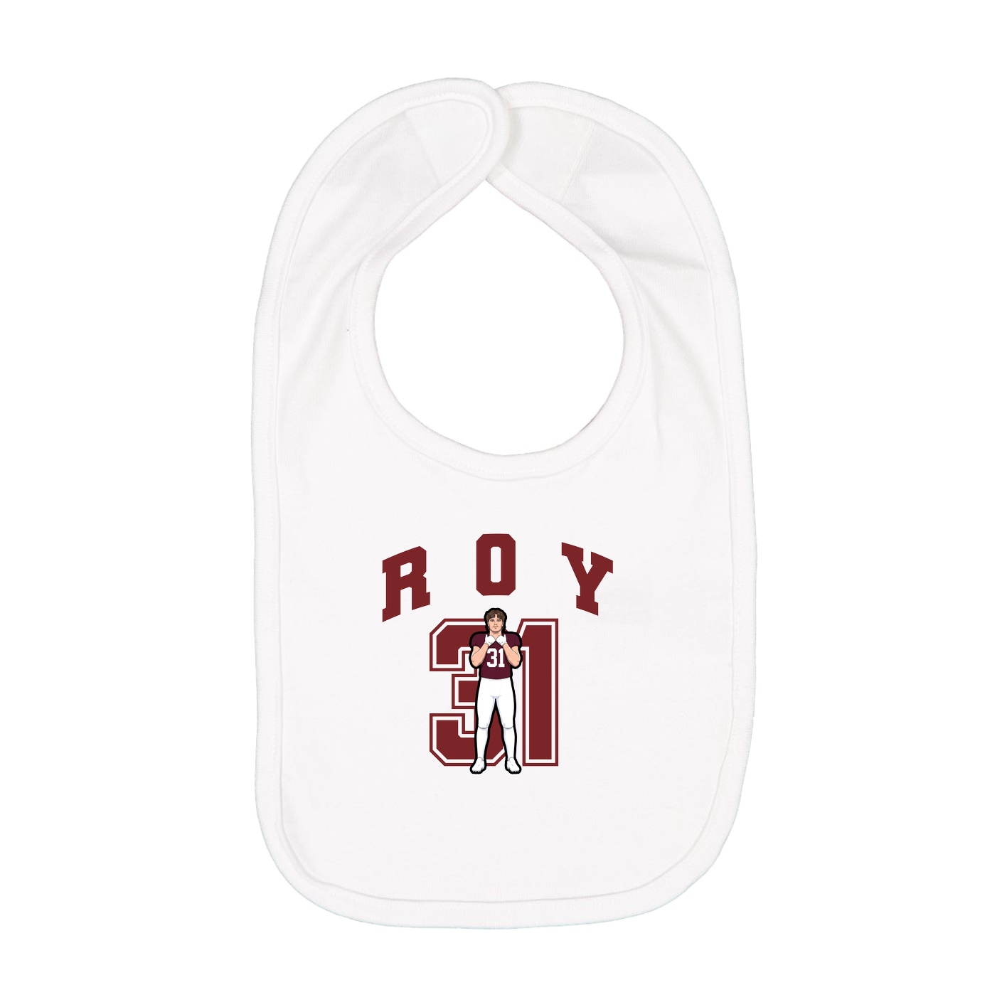 Infant Bib — Number in White