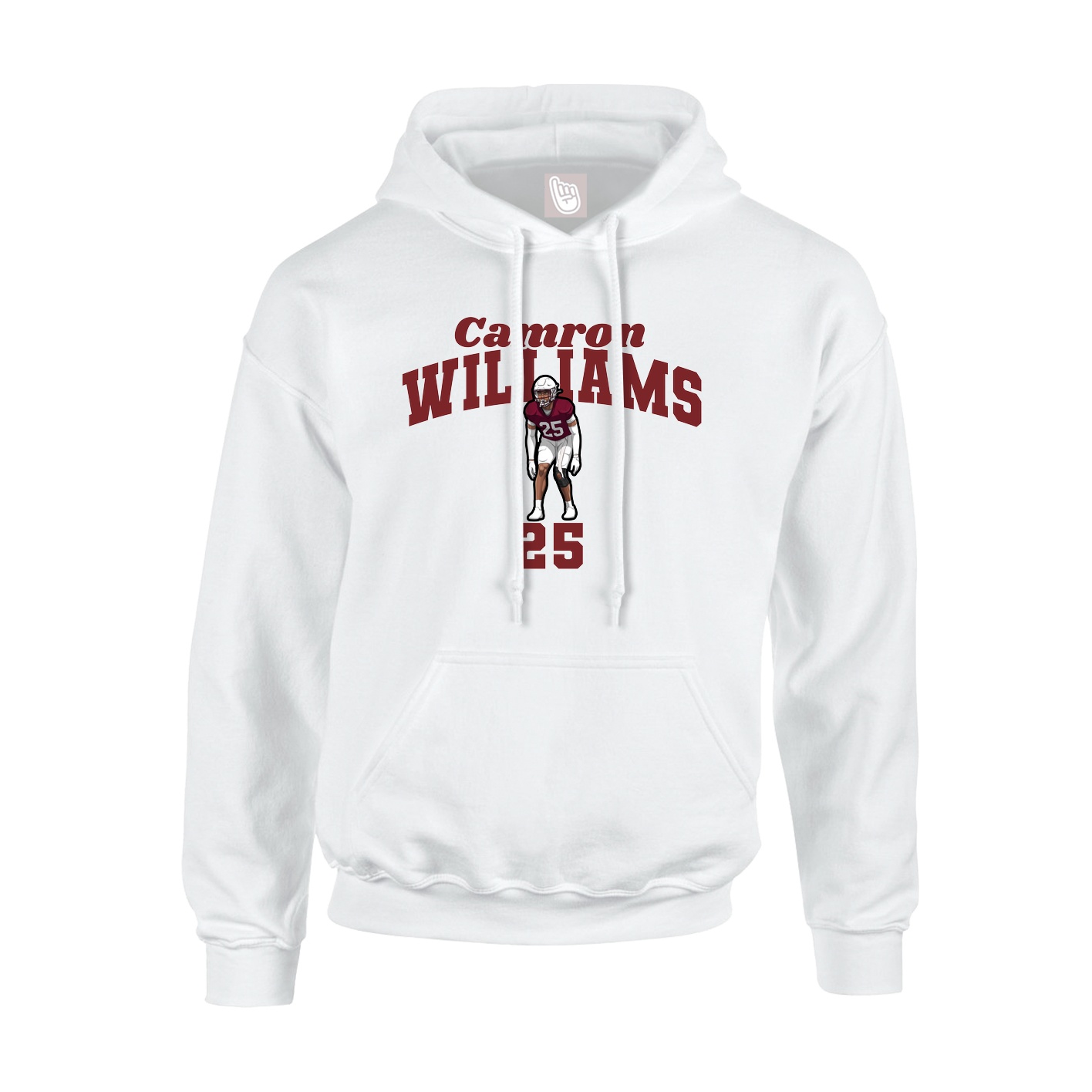 Hoodie — Signature Arch in White
