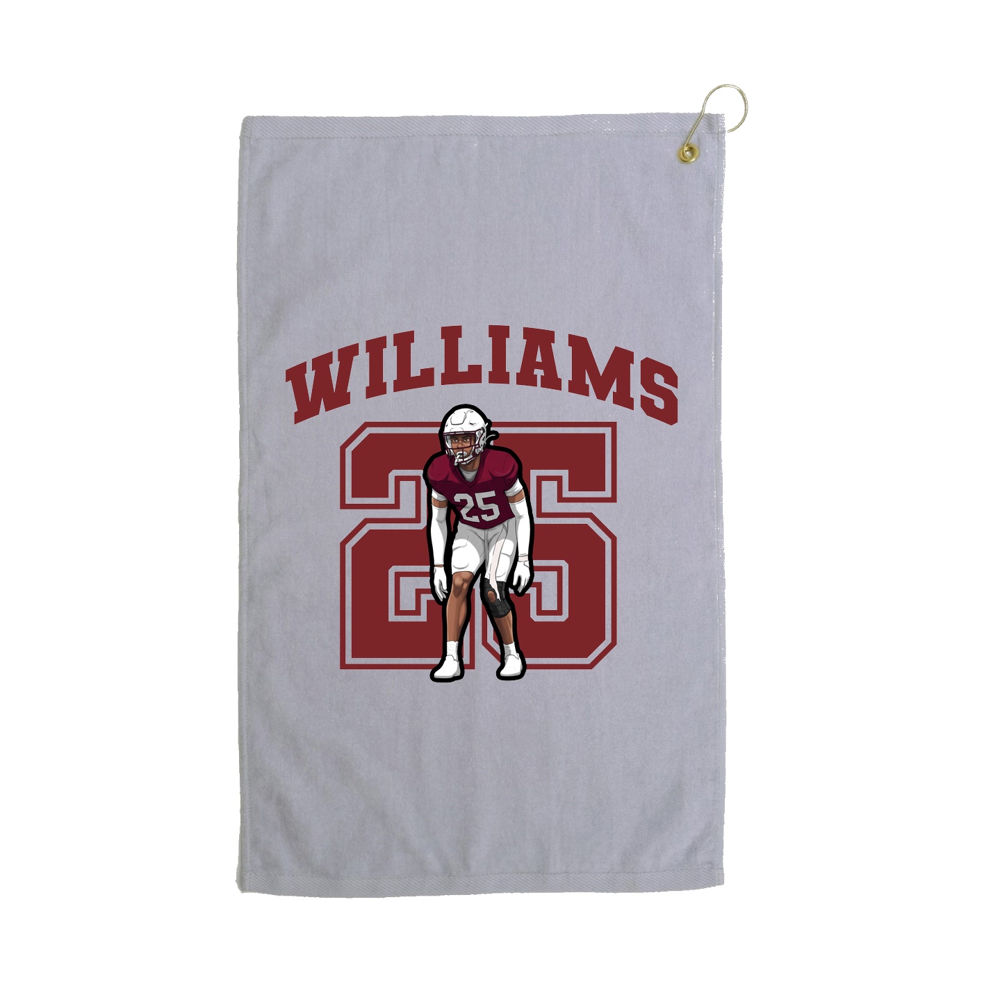 Golf Towel — Number in Grey