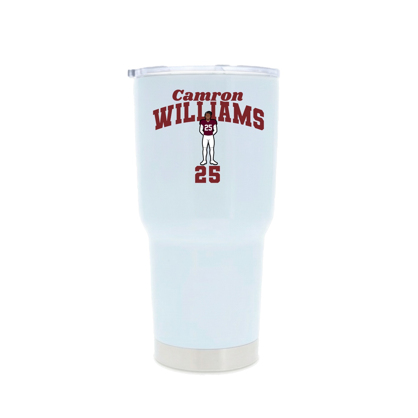 30oz Stainless Steel Tumbler — Signature Arch in White