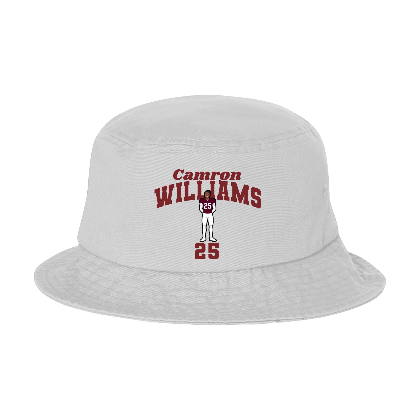 Bucket Cap — Signature Arch in White