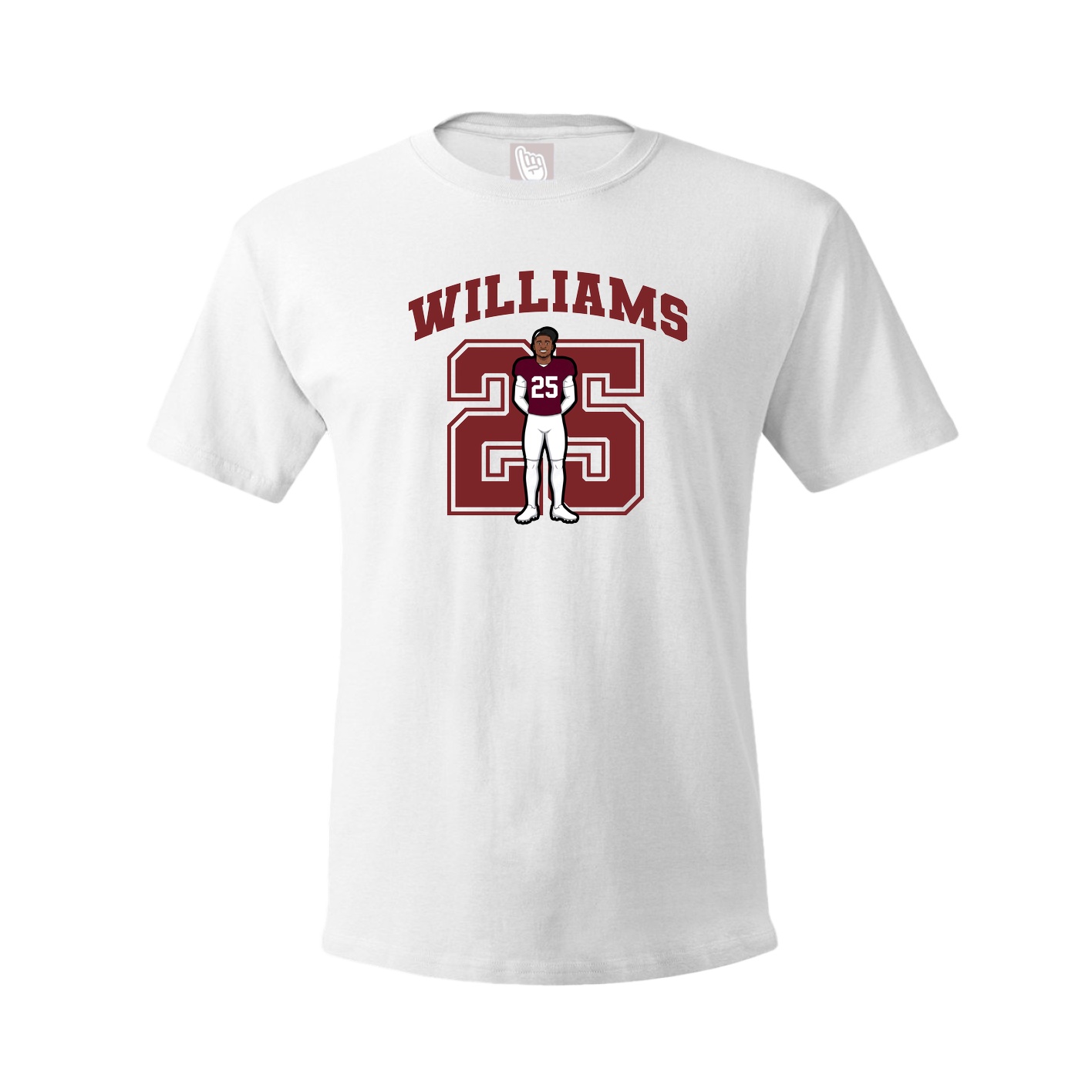 Youth Tee — Number in White