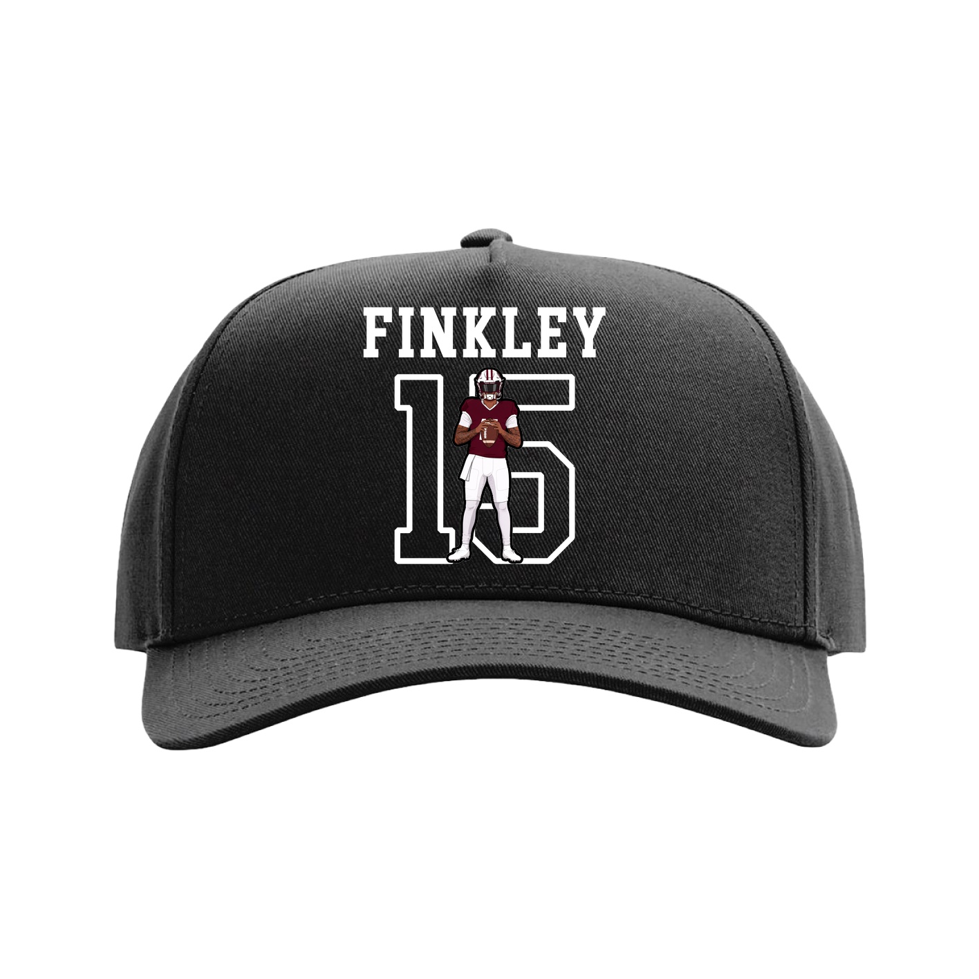 Full Fabric Five-Panel Champ Cap — Shirsey in Black