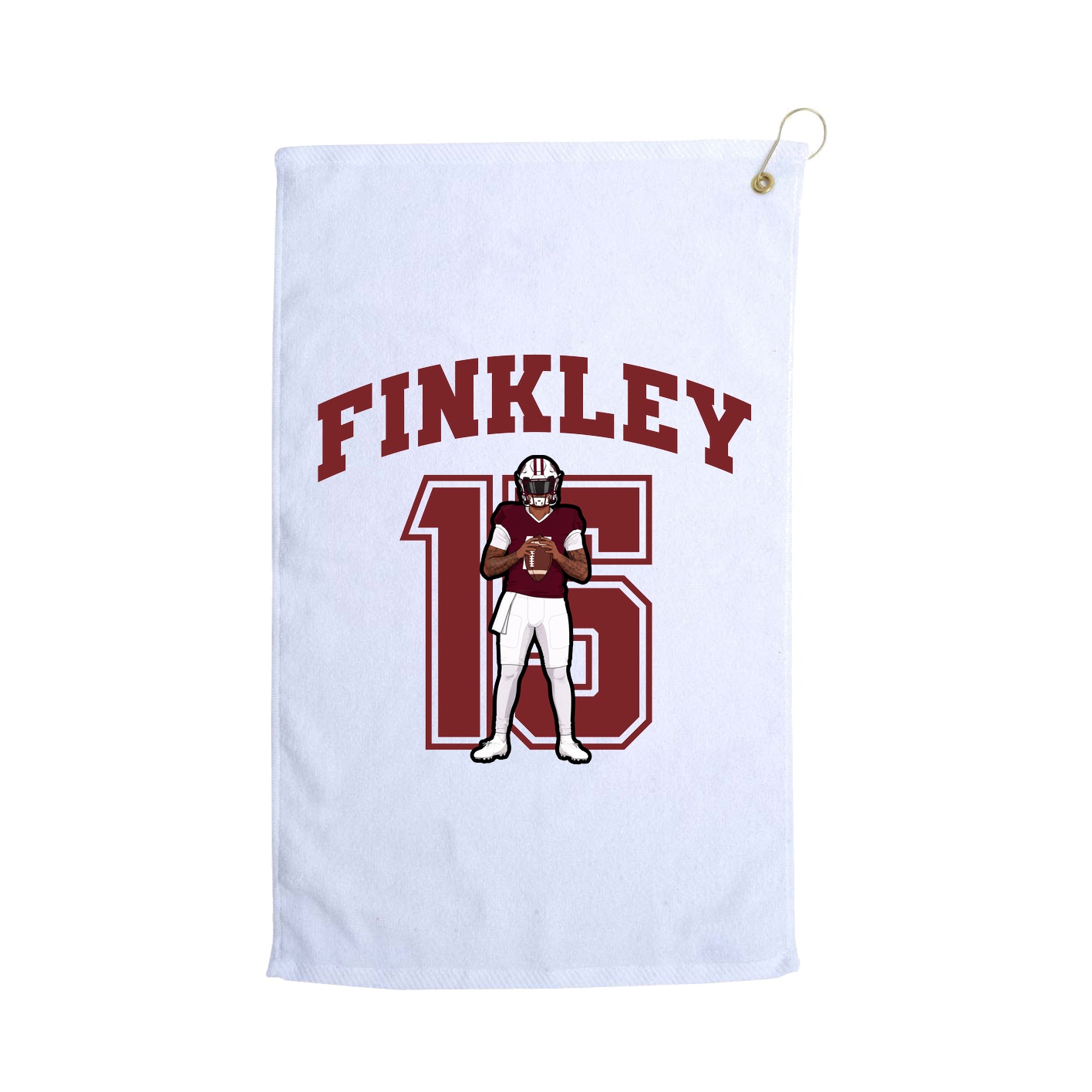 Golf Towel — Number in White