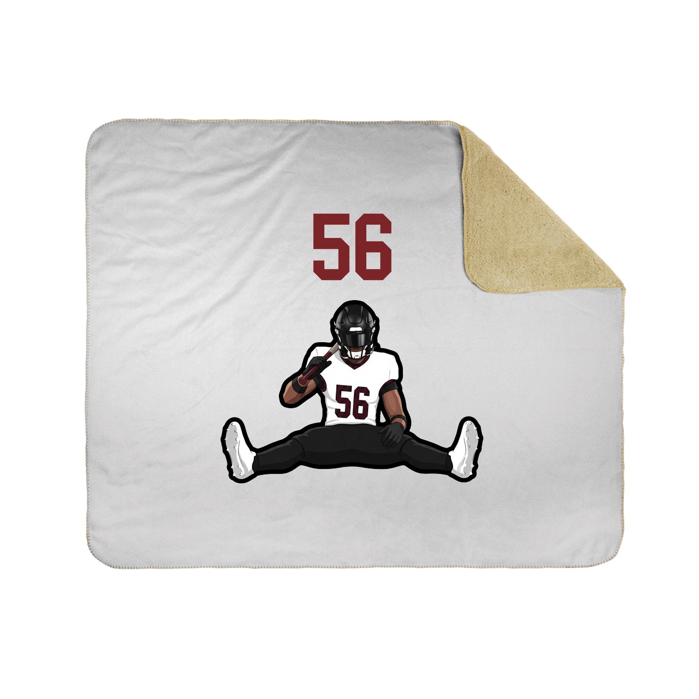 Throw Blanket — Number Top in White