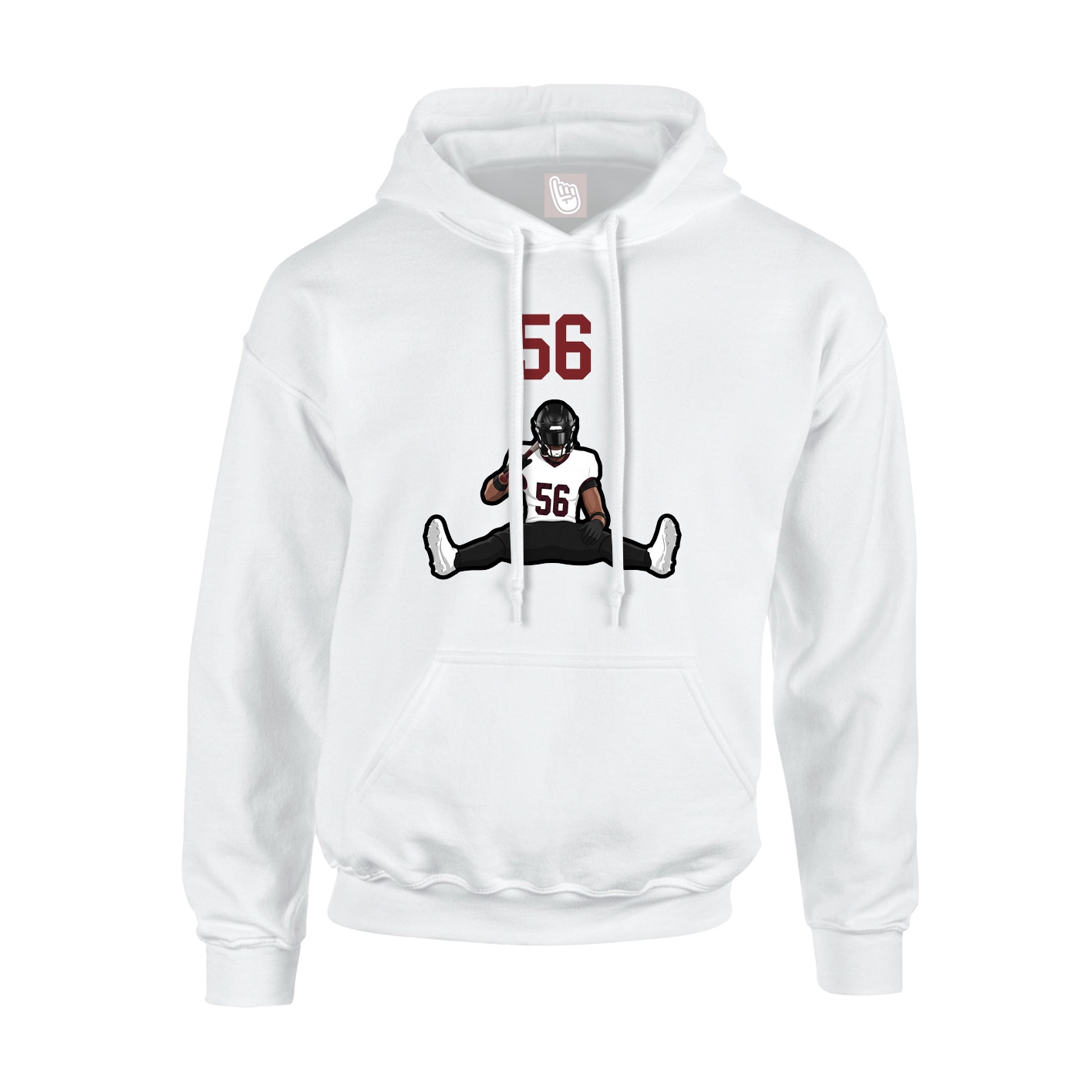 Hoodie — Number Top in White