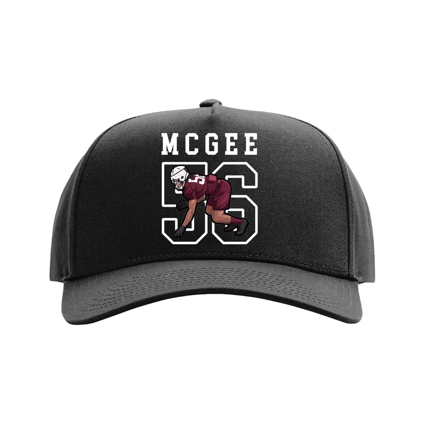 Full Fabric Five-Panel Champ Cap — Shirsey in Black