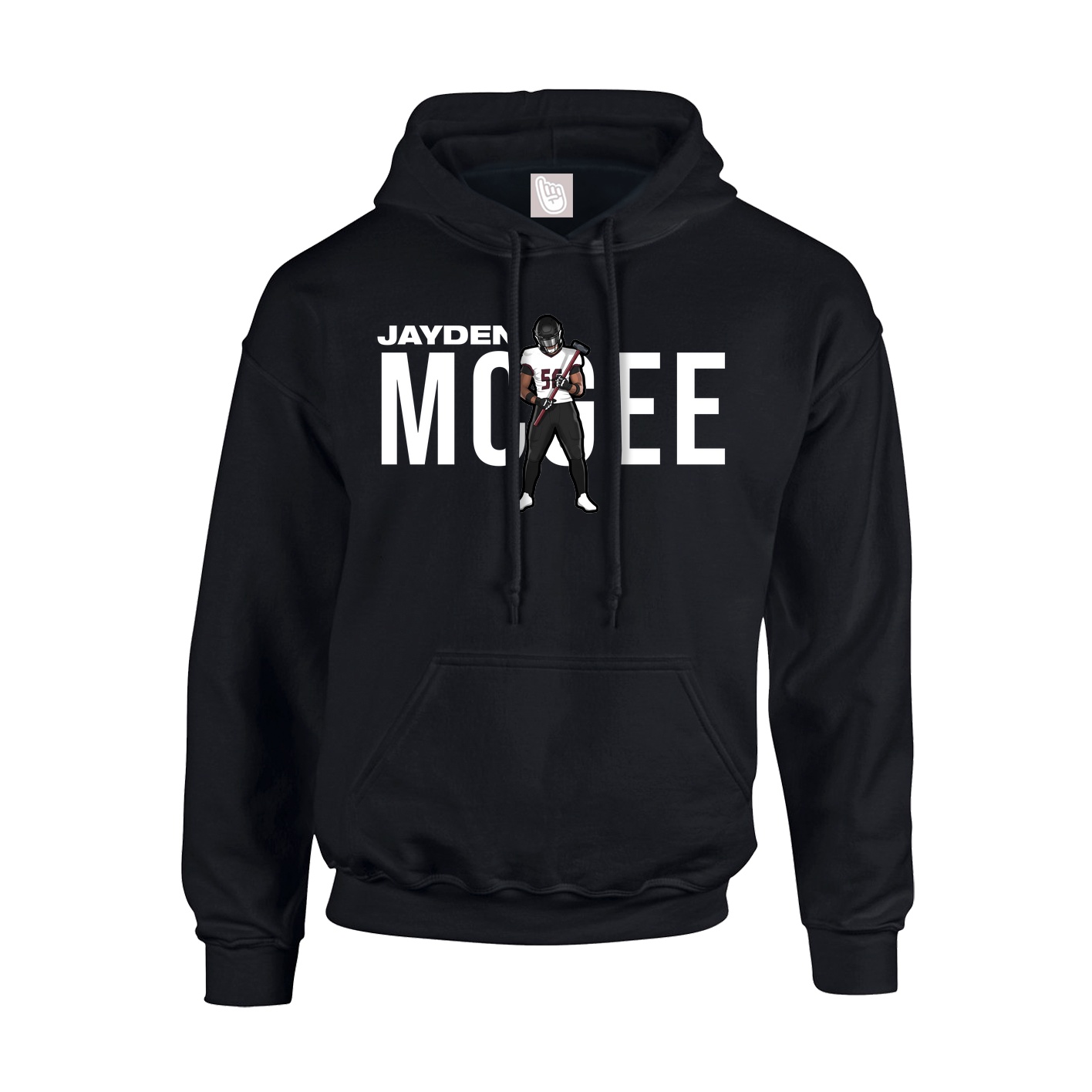 Hoodie — Player Name in Black