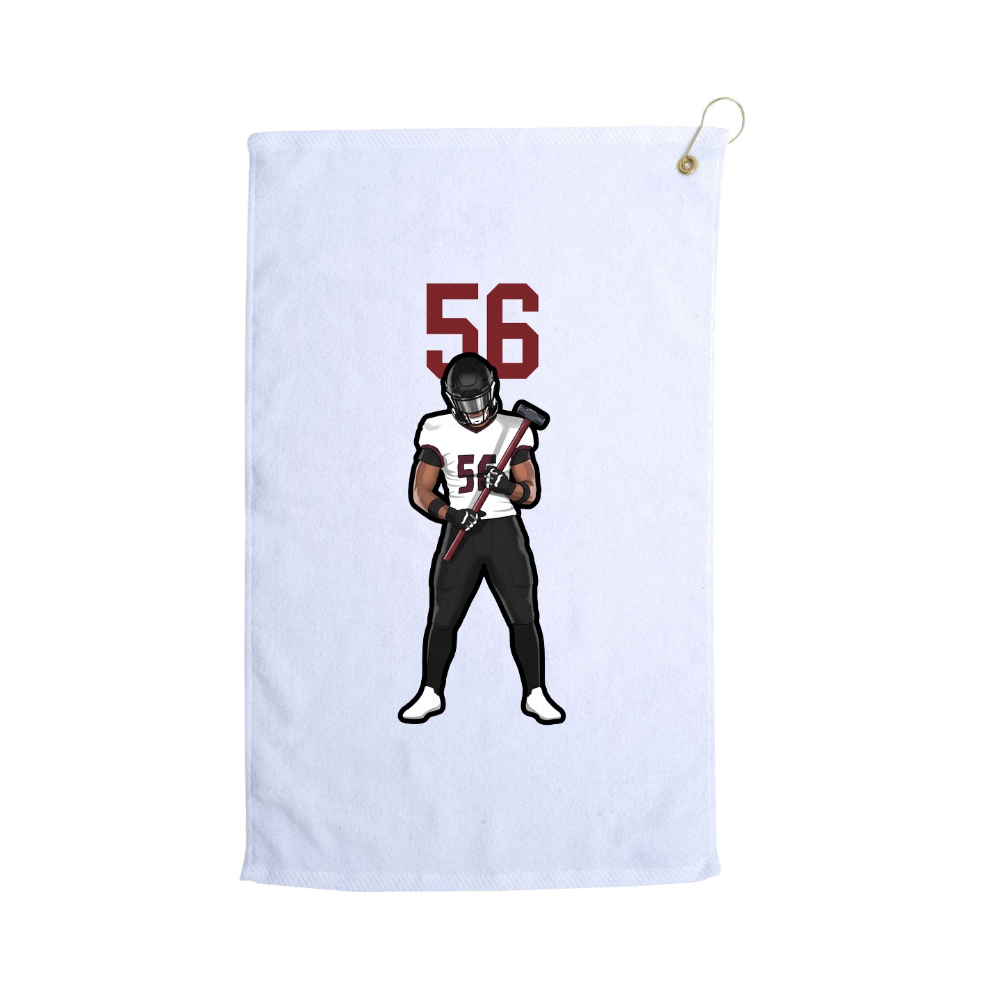 Golf Towel — Number Top in White