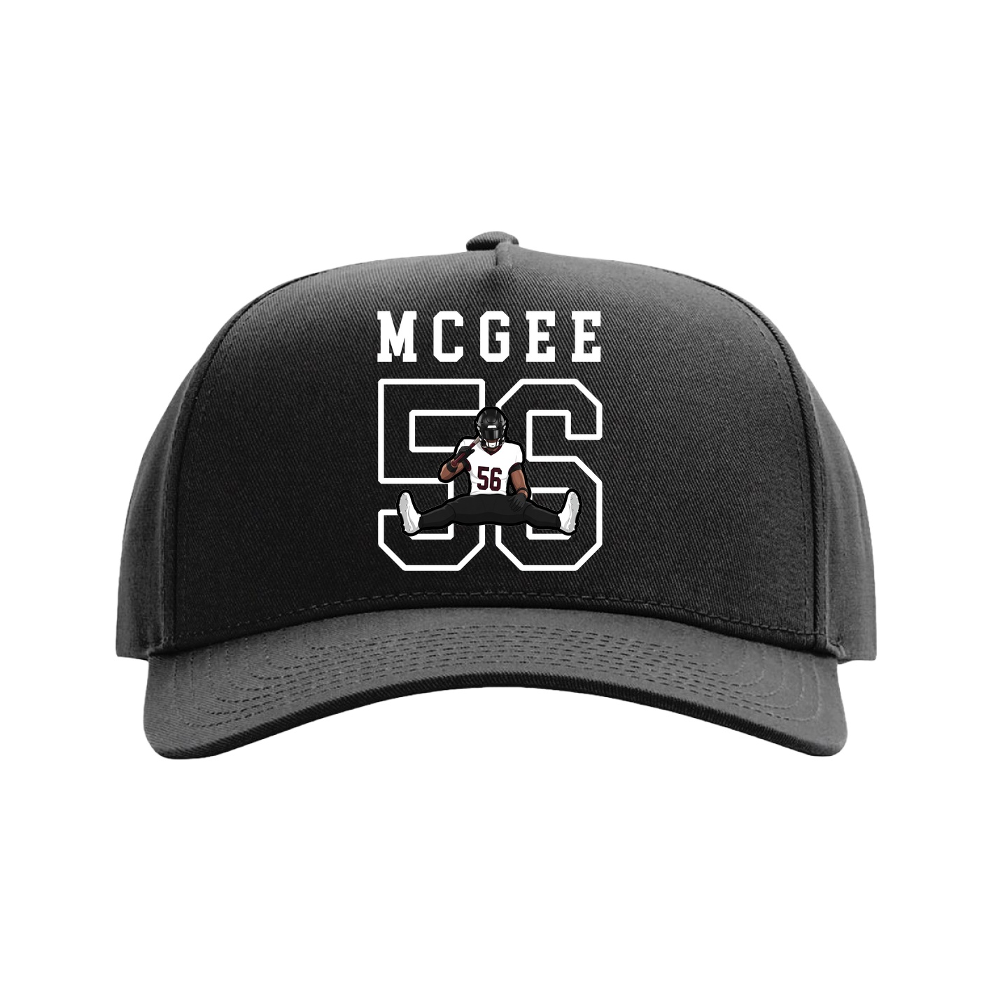 Full Fabric Five-Panel Champ Cap — Shirsey in Black