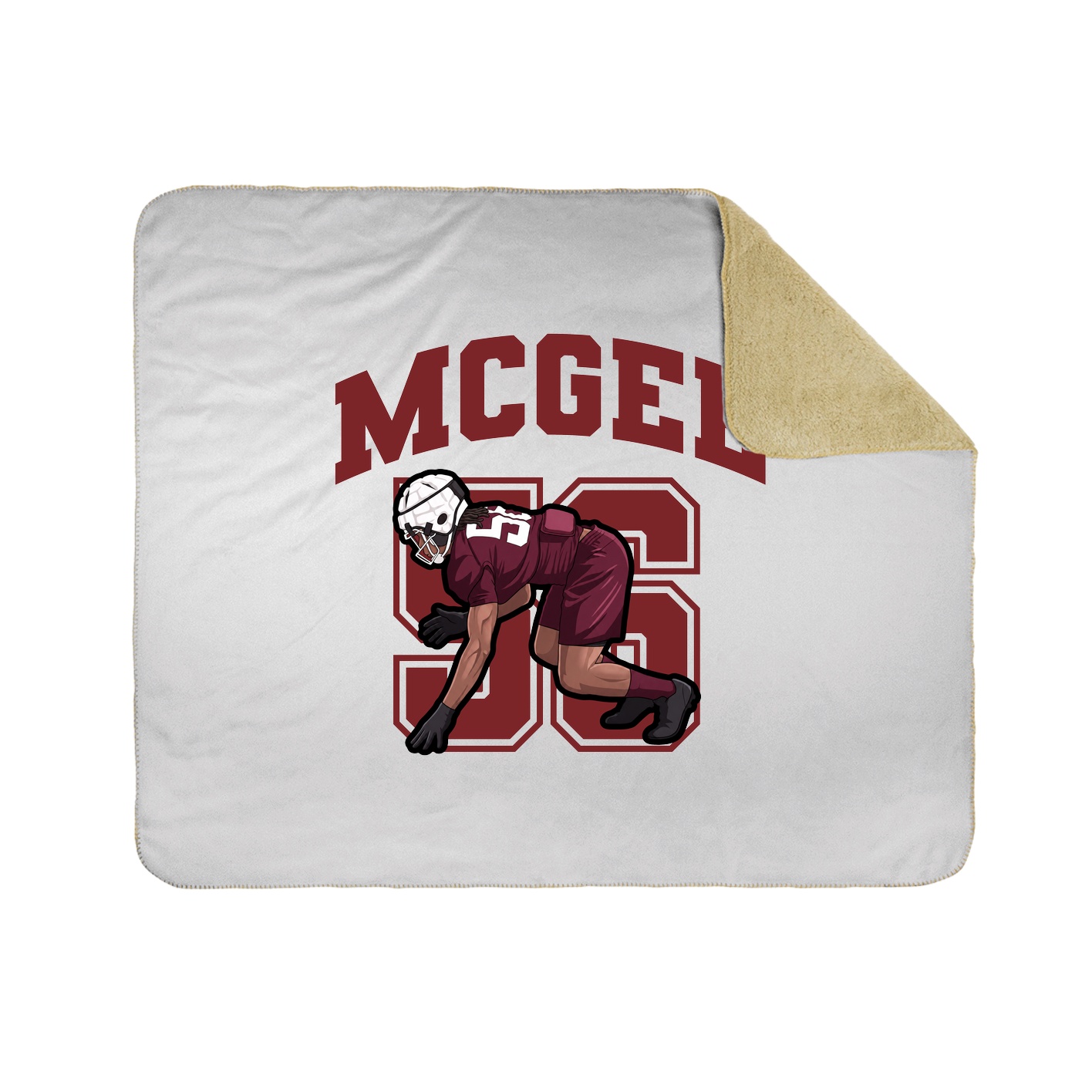 Throw Blanket — Number in White