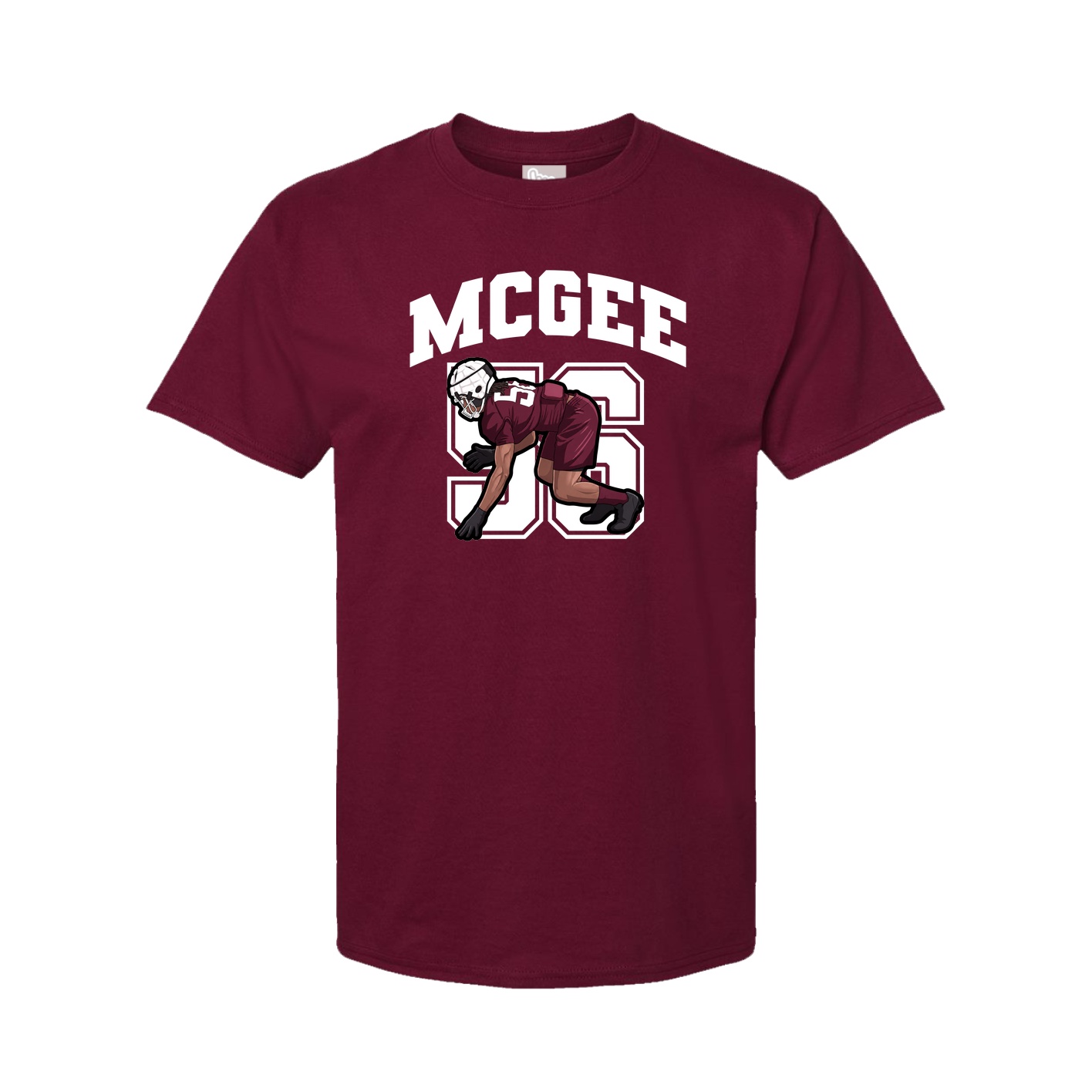 Youth Tee — Number in Cardinal